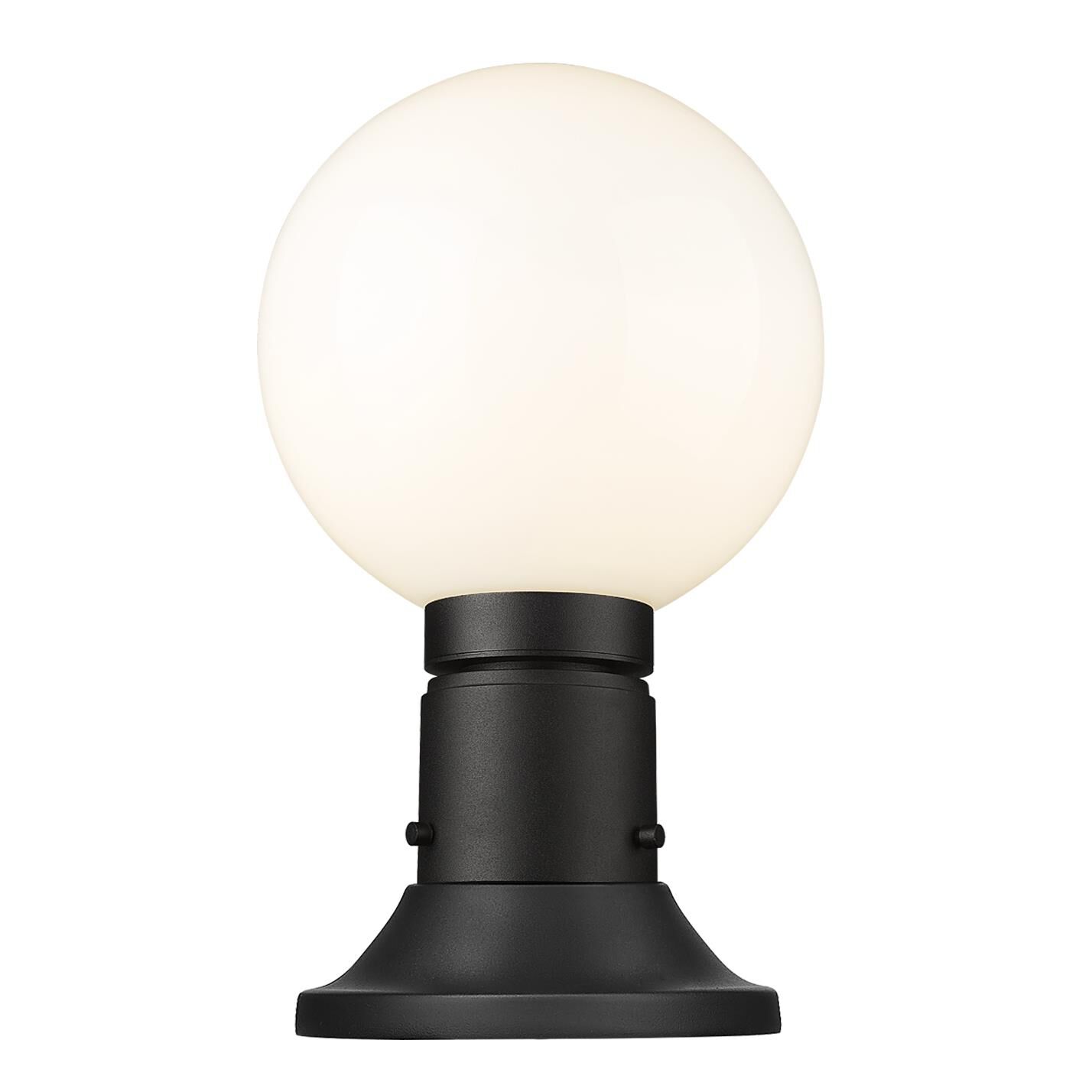 Shown in Black finish and Opal glass