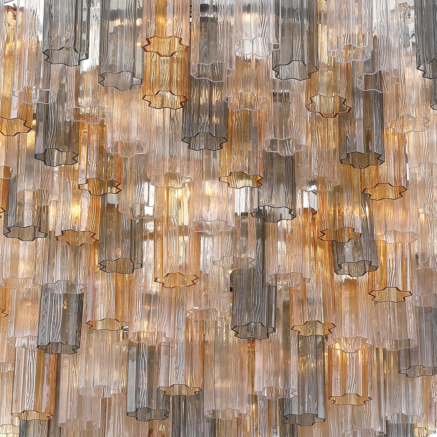 Shown in Polished Chrome finish and Tronchi Glass crystal