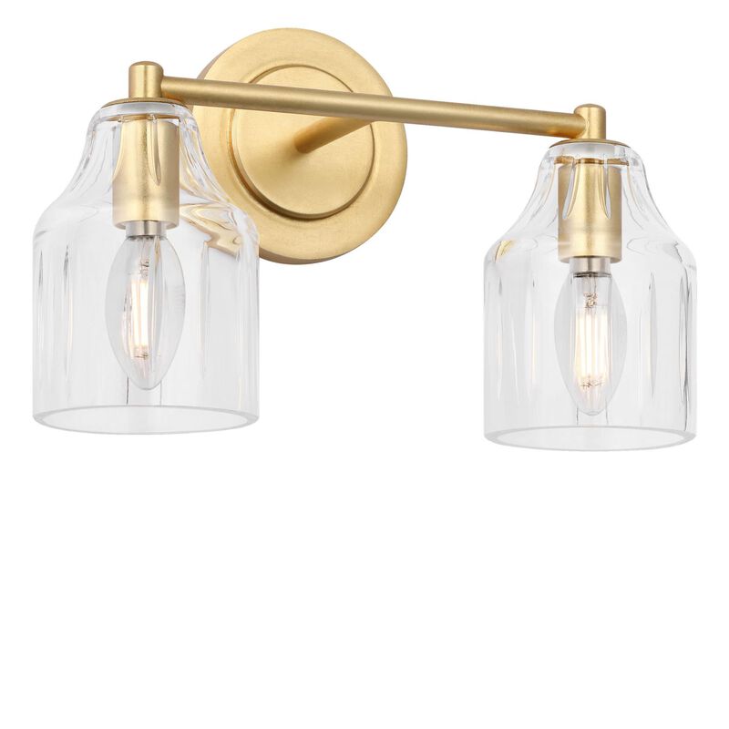 Alexa Hampton Augusta 13 Inch 2 Light Bath Vanity Light by Visual Comfort Studio