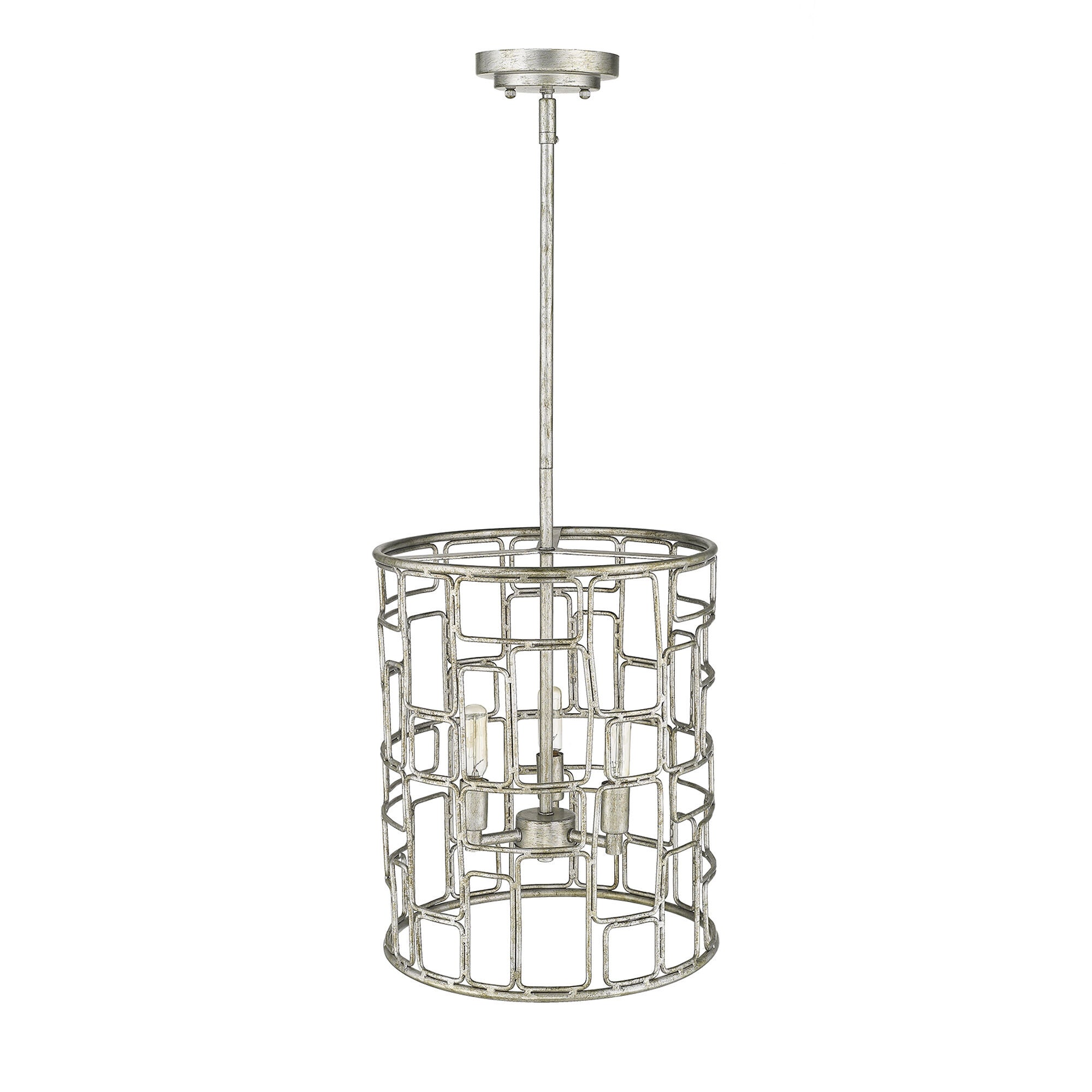 Shown in Antique Silver finish and -- glass and -- shade