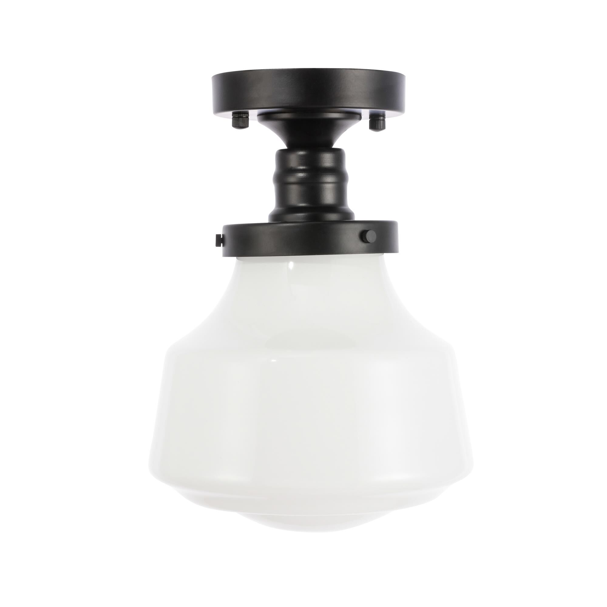 Lyle 8 Inch 1 Light Semi Flush Mount by Elegant Lighting