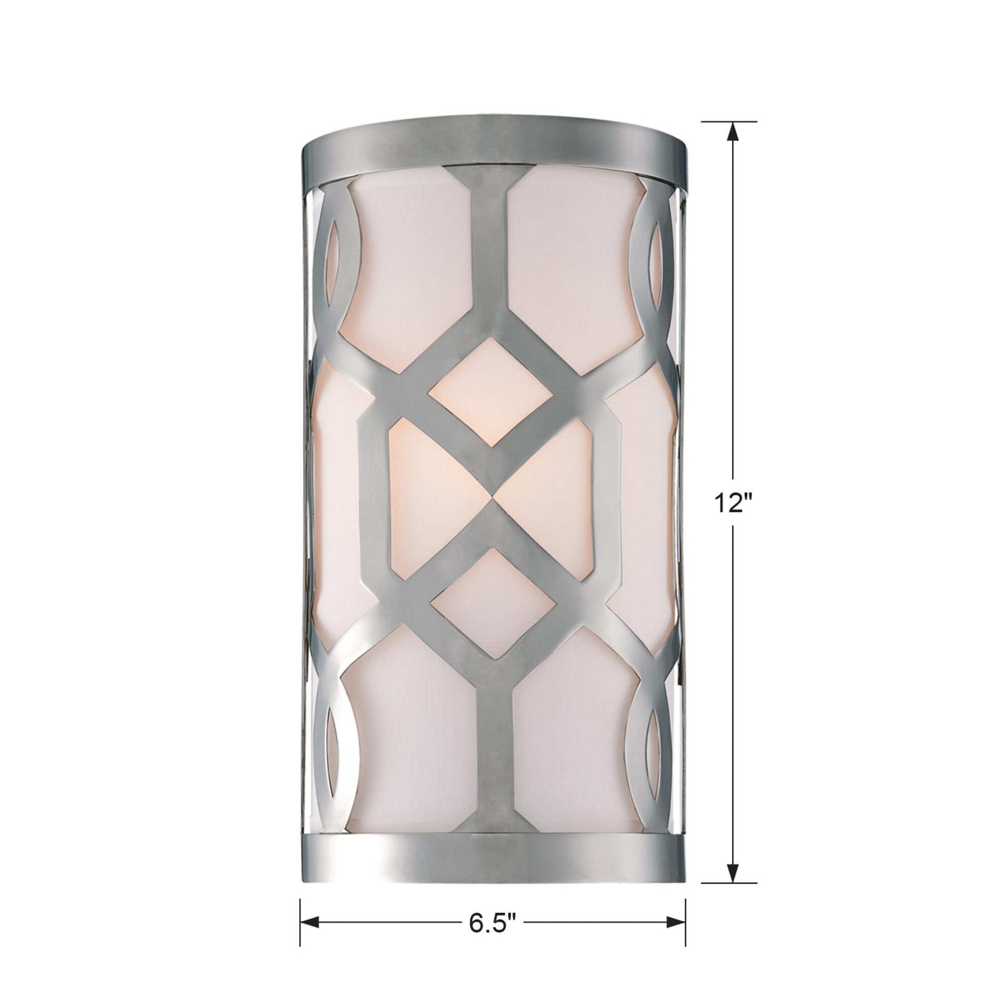 Shown in Polished Nickel finish and Silk glass and White shade