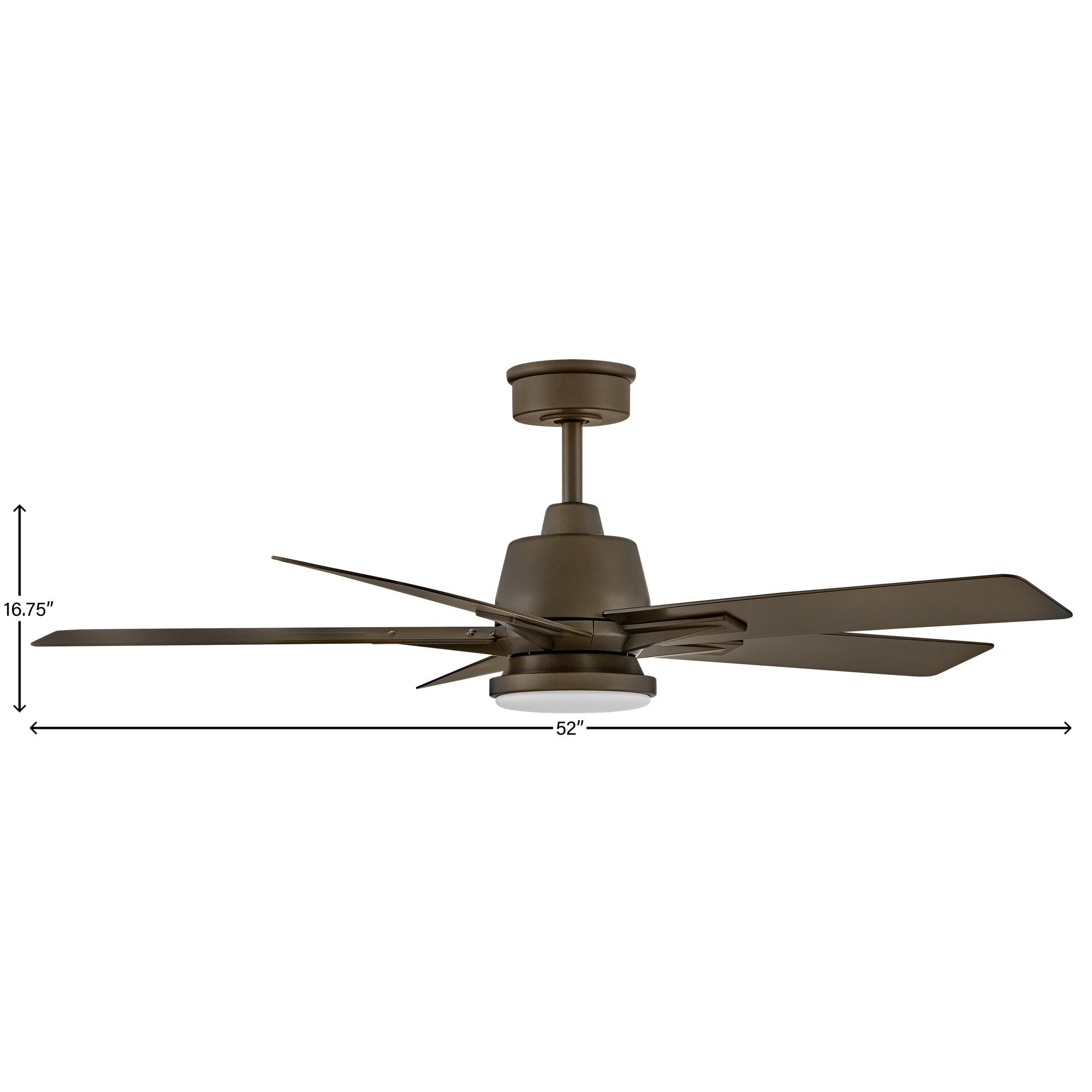 Alta Outdoor Rated 52 Inch Ceiling Fan with Light Kit by Hinkley Lighting