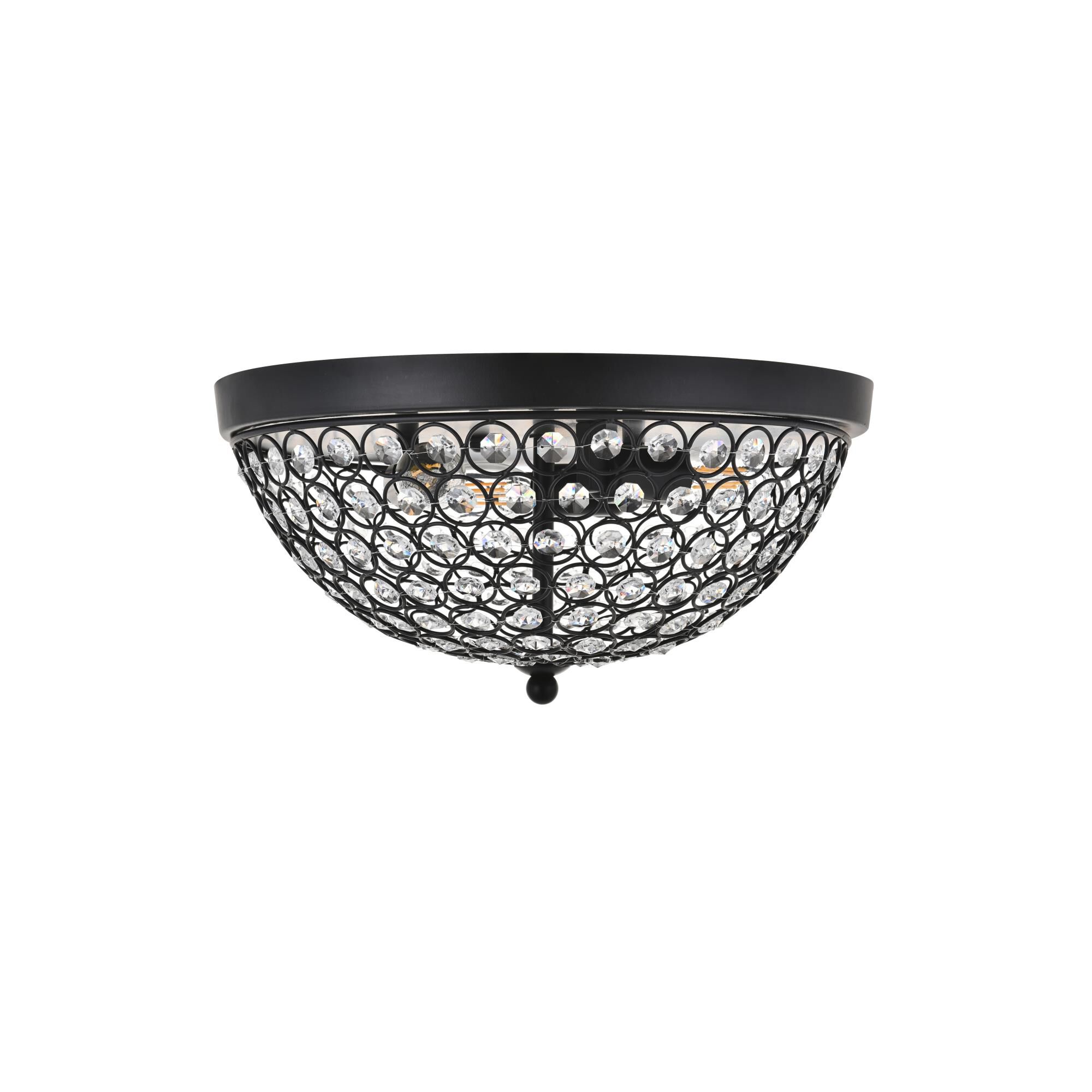 Taye 13 Inch 3 Light Flush Mount by Elegant Lighting