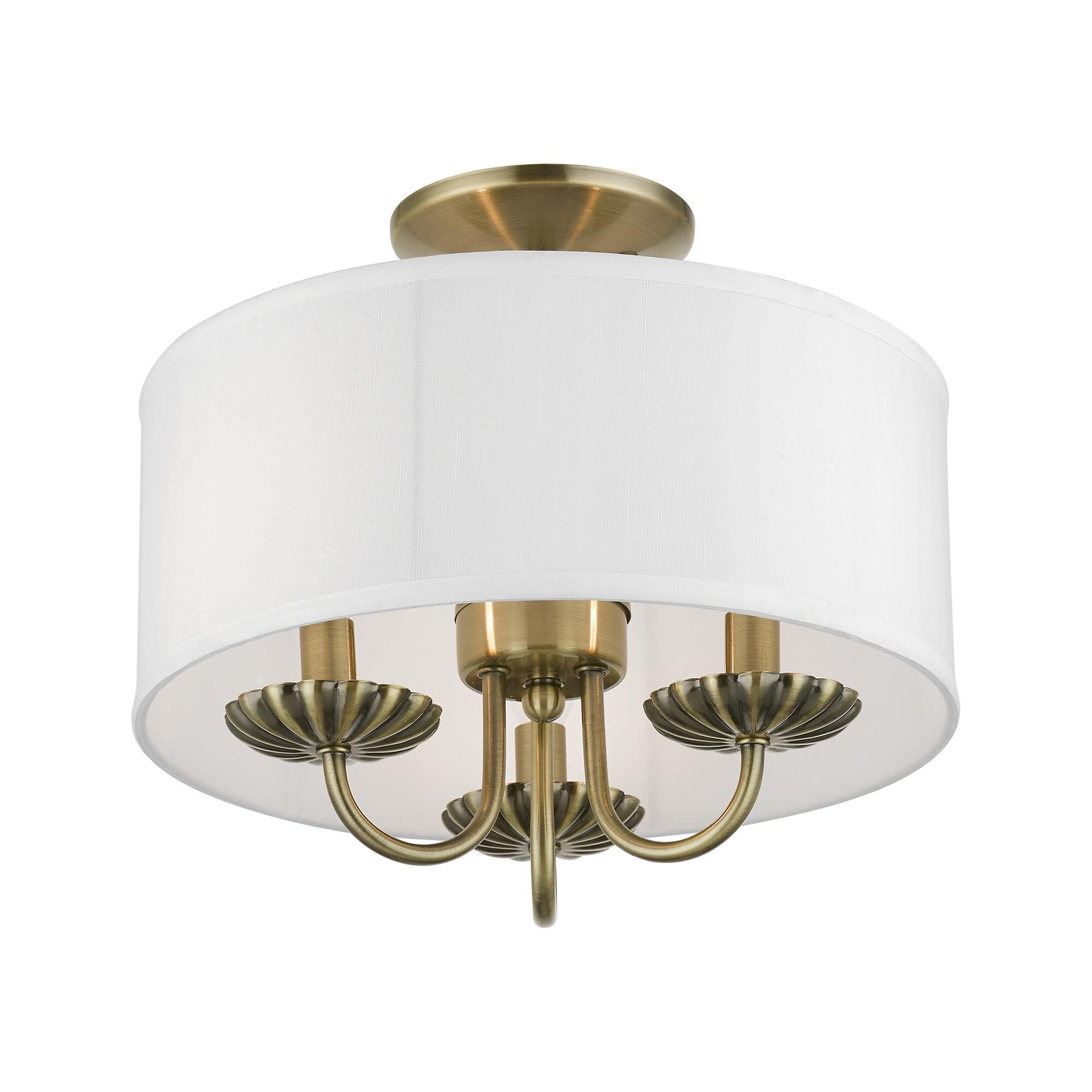 Brookdale 3 Light Semi Flush Mount by Livex Lighting