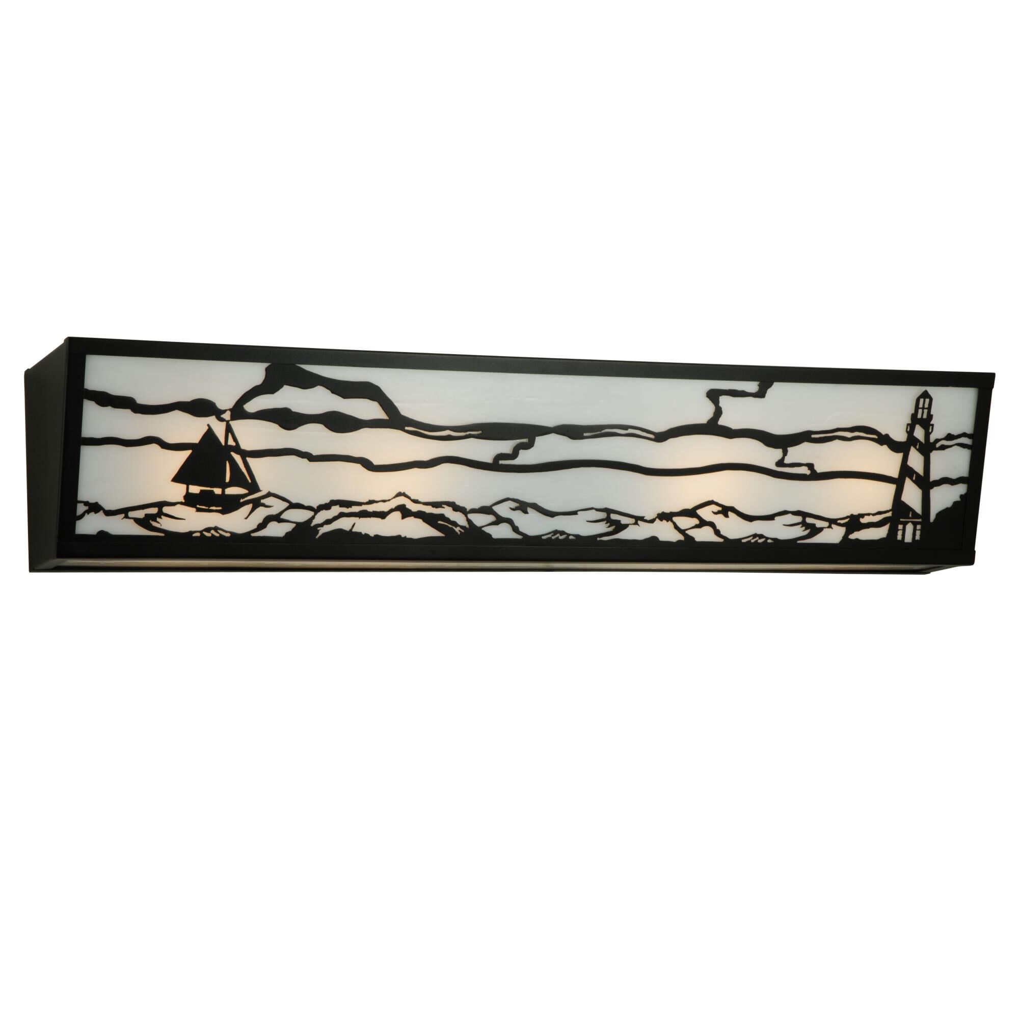 Lighthouse With Sailboat 31 Inch 4 Light Bath Vanity Light by Meyda Lighting