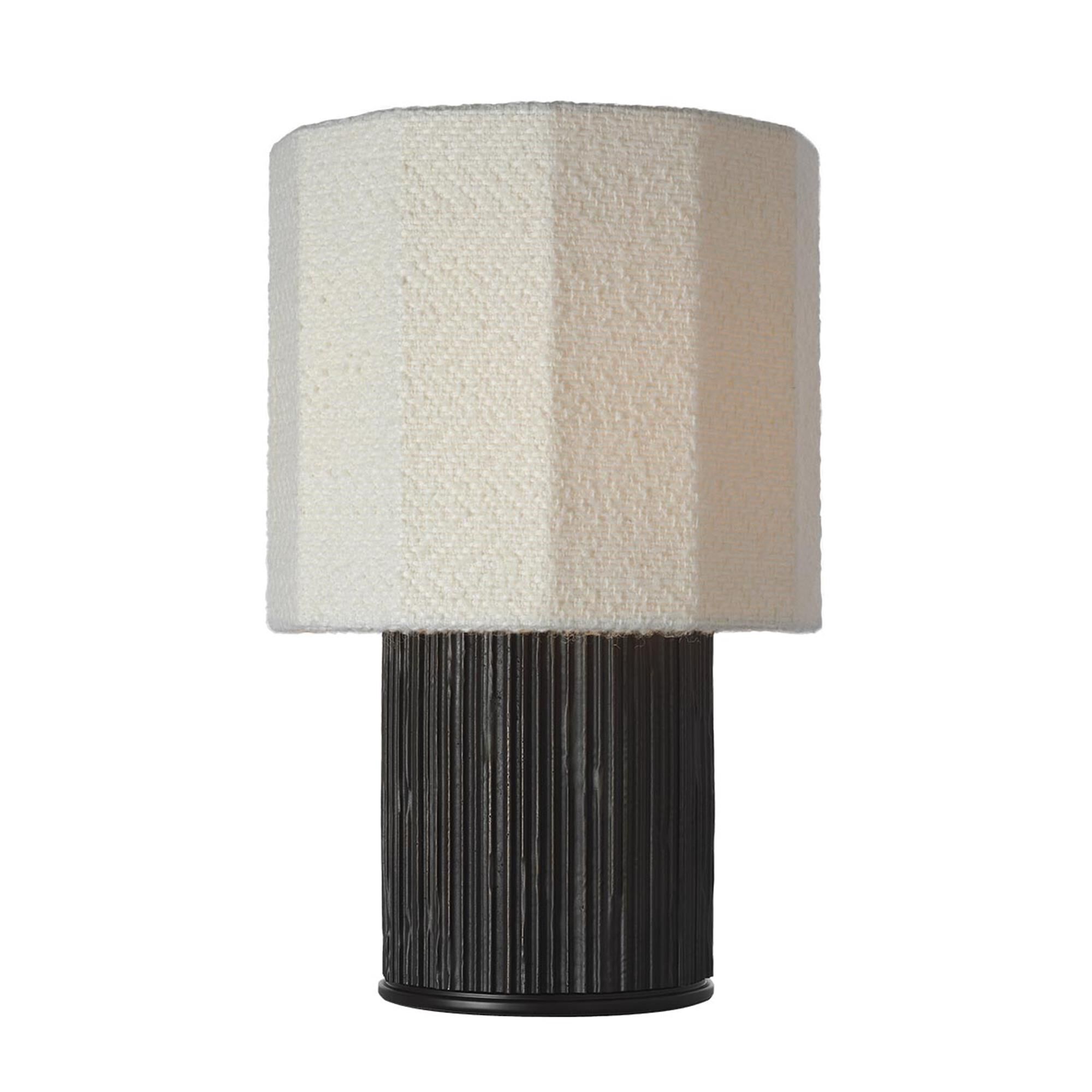 Shown in Ridged Carbon finish and Decorative Boucle shade