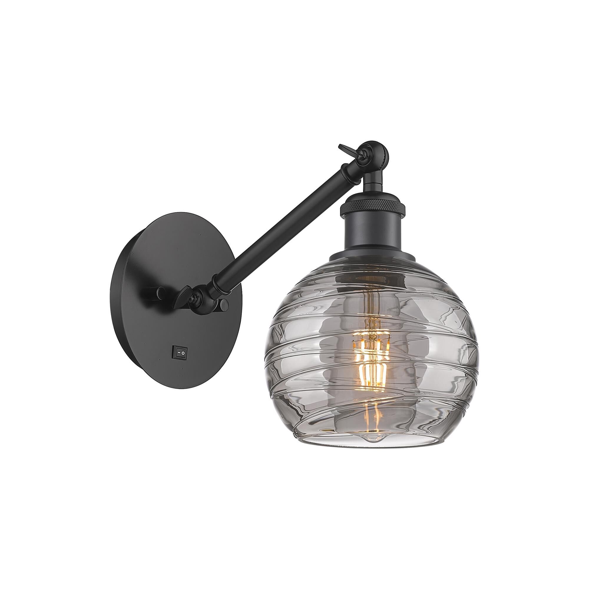 Bruno Marashlian Athens Deco Swirl 6 Inch Wall Swing Lamp by Innovations Lighting