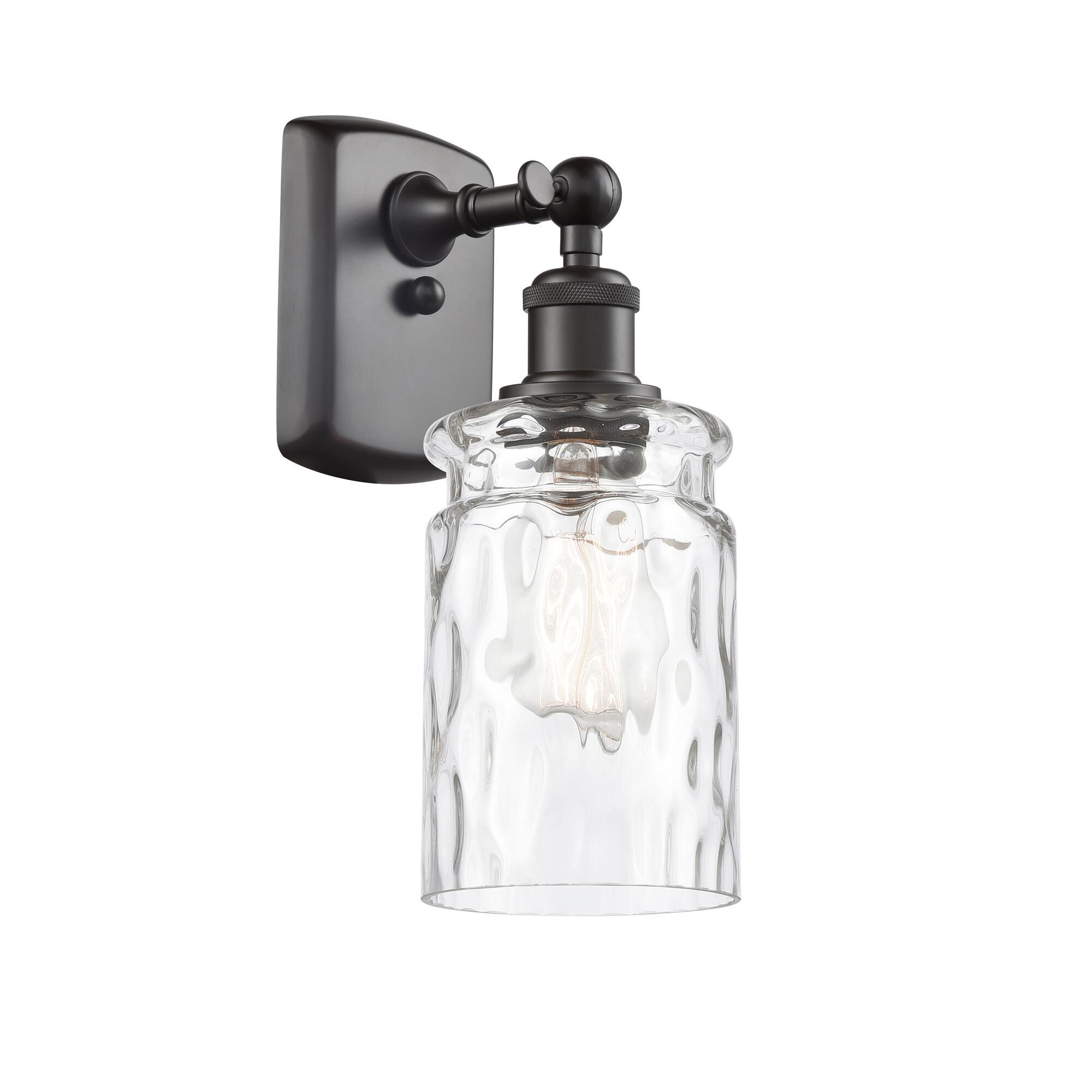 Shown in Oil Rubbed Bronze finish and Clear WaterCandor glass and Polished Chrome accent