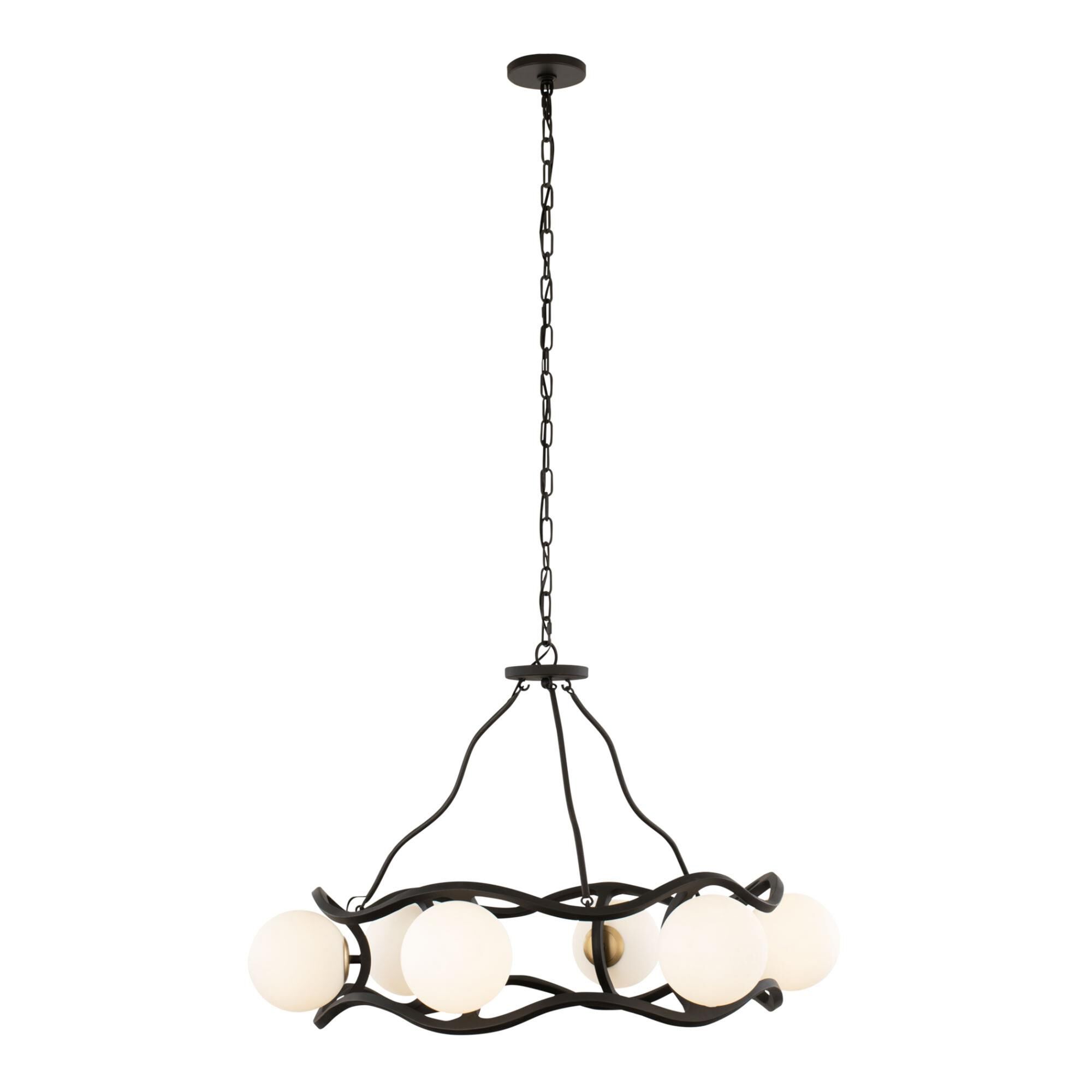 Black Betty 36 Inch 6 Light Chandelier by Varaluz