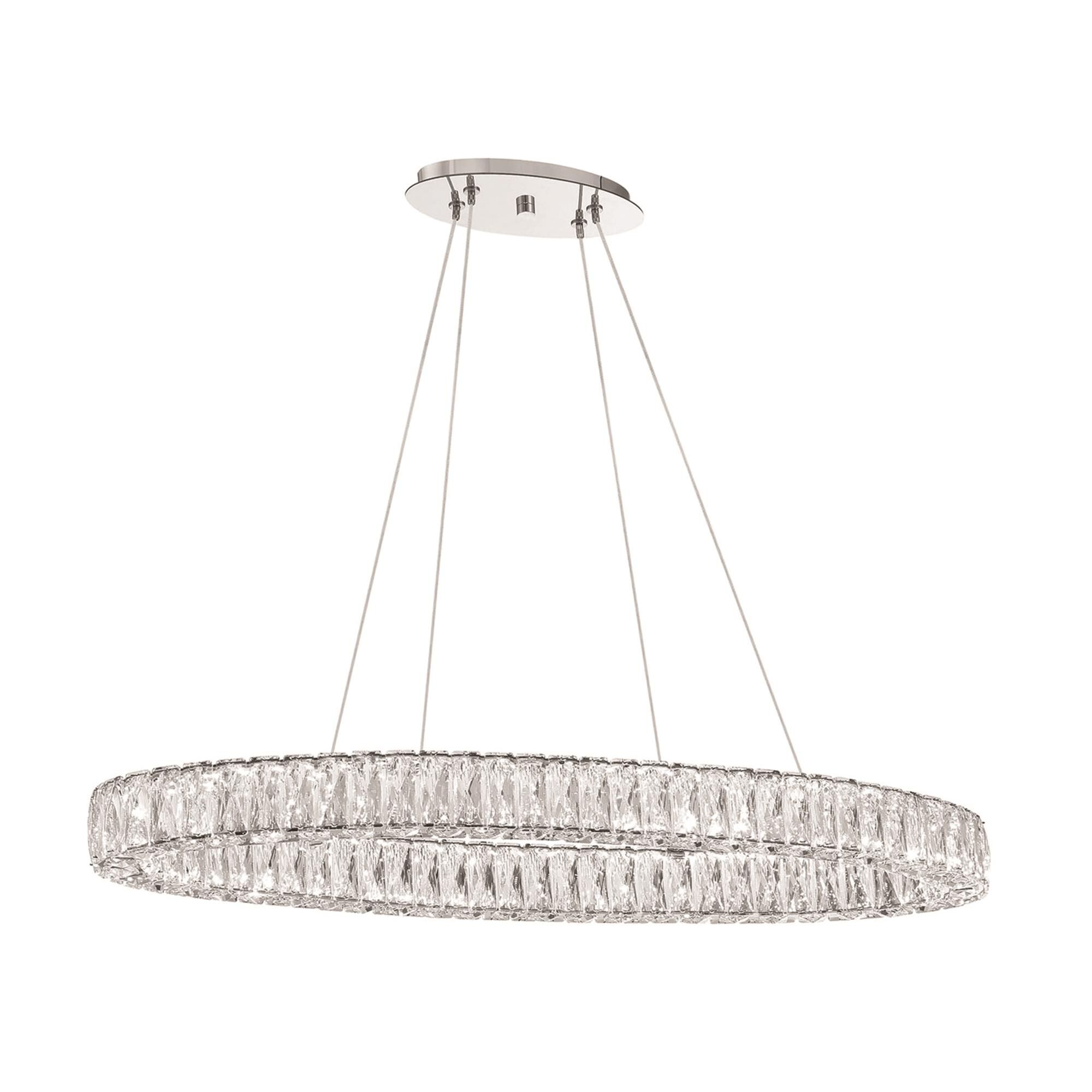 Shown in Polished Chrome finish and Clear Hand Cut crystal