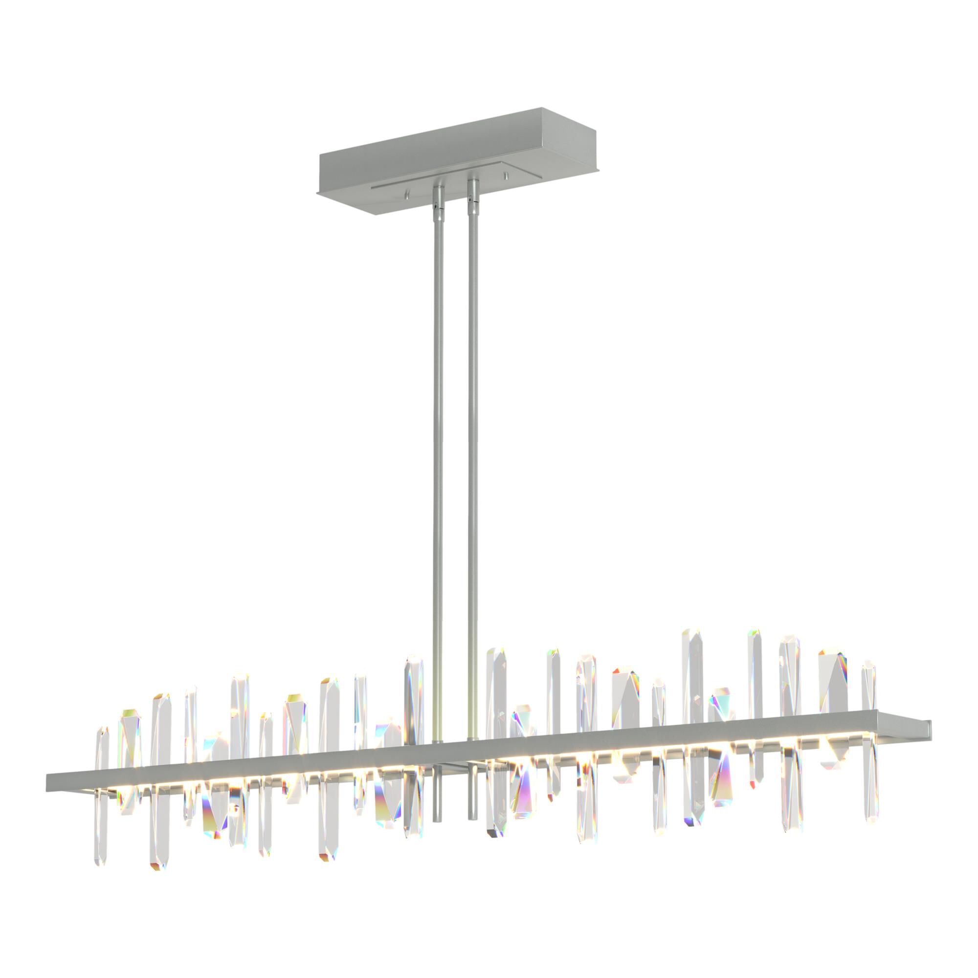 Shown in Vintage Platinum finish and Clear shade