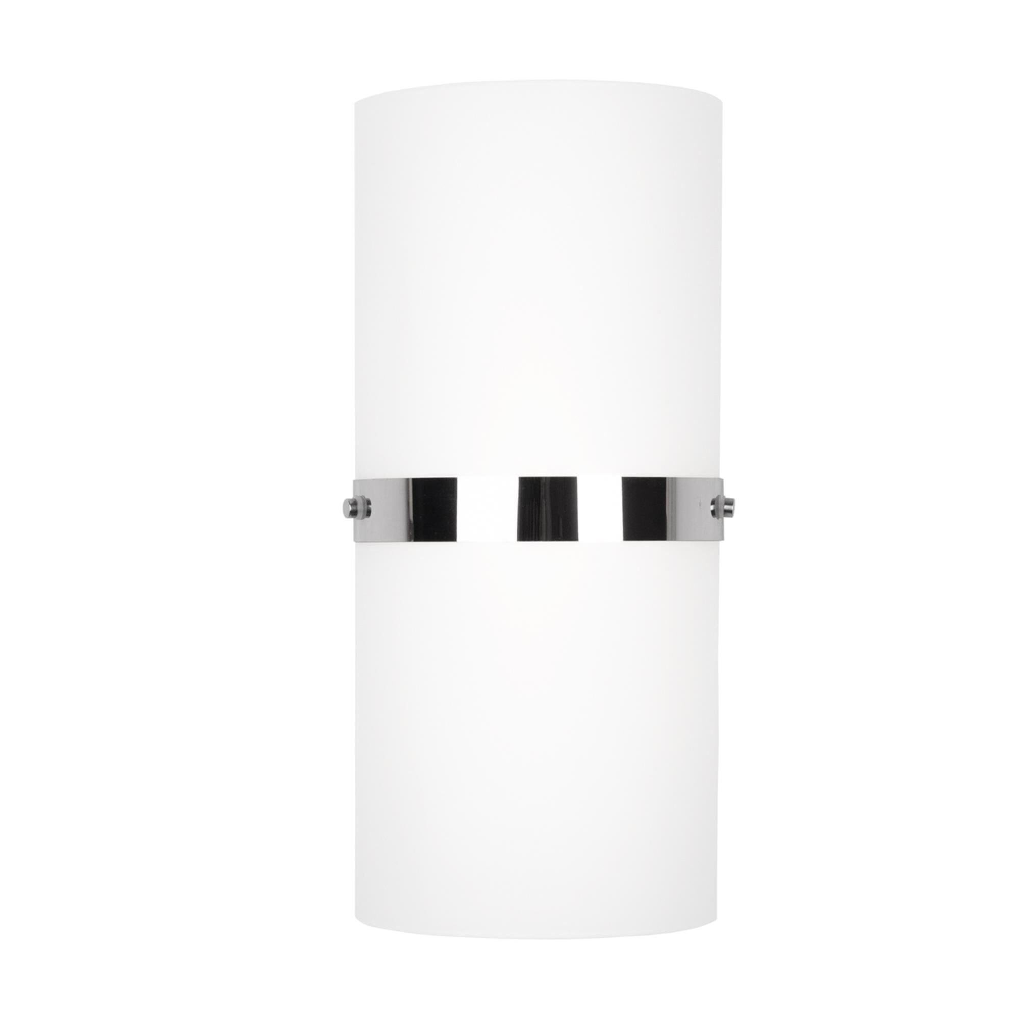 Shown in Chrome finish and White Opal glass