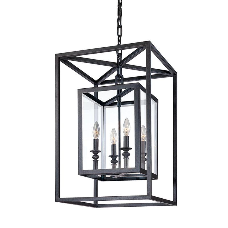 Morgan Small Lantern Pendant by Troy Lighting