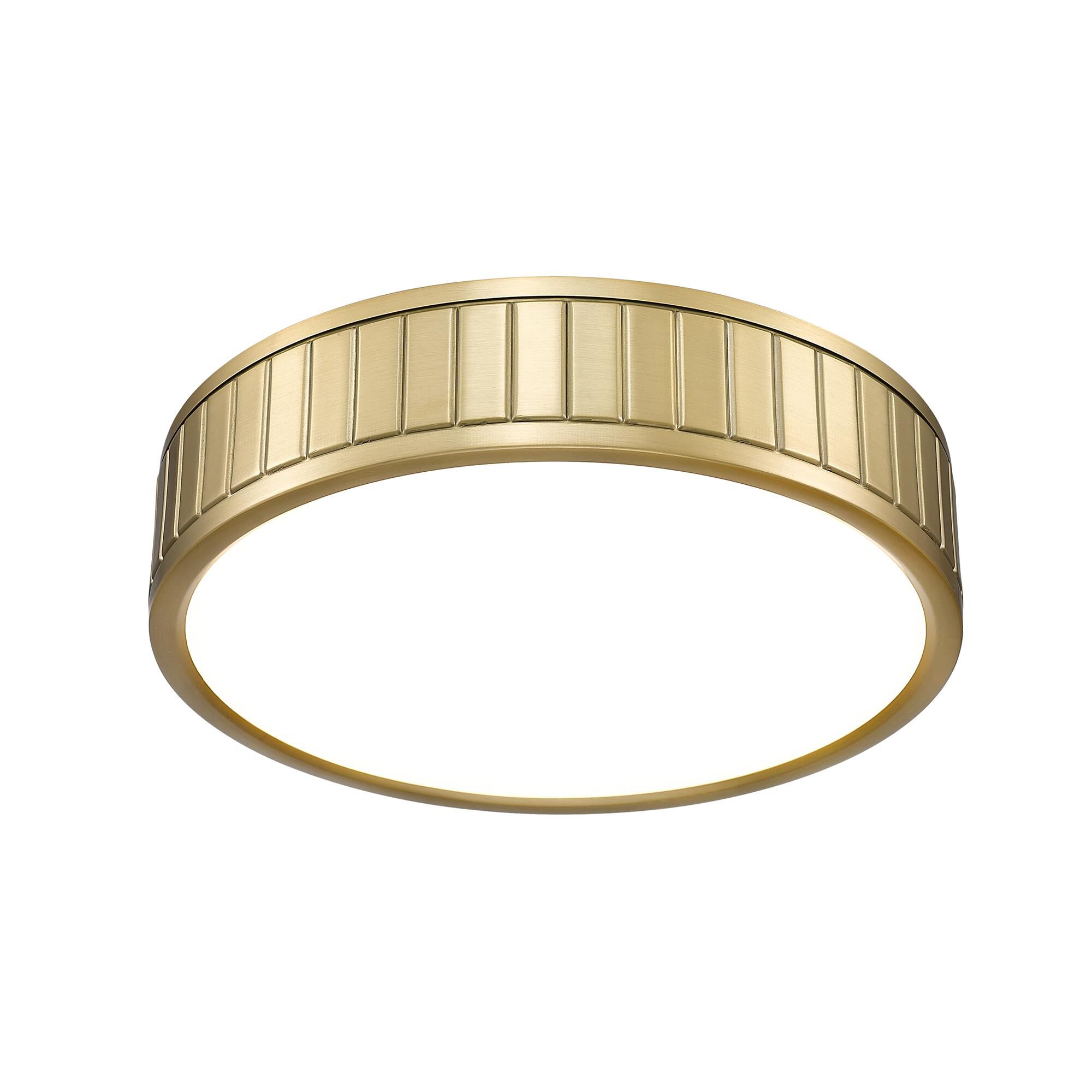 Shown in Modern Gold finish and Frosted glass and Frosted shade
