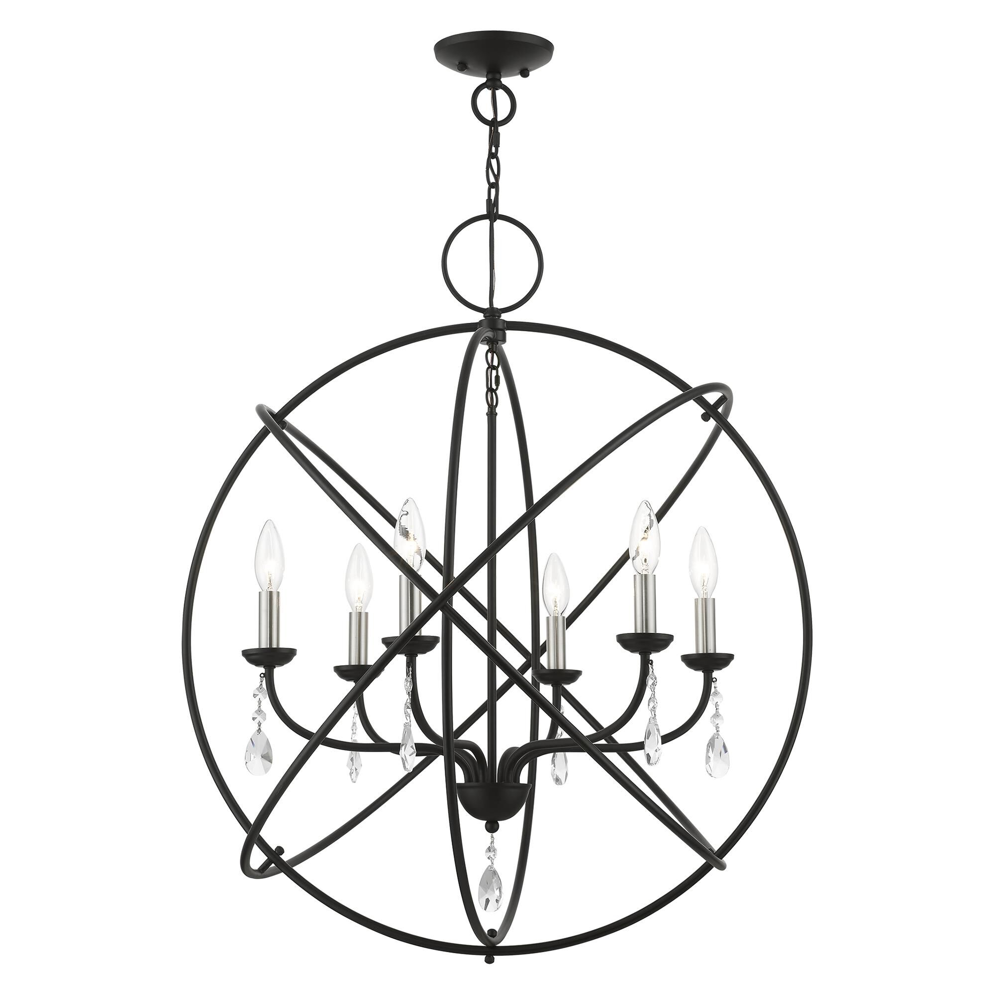 Aria 12 Inch 6 Light Mini Chandelier by Livex Lighting