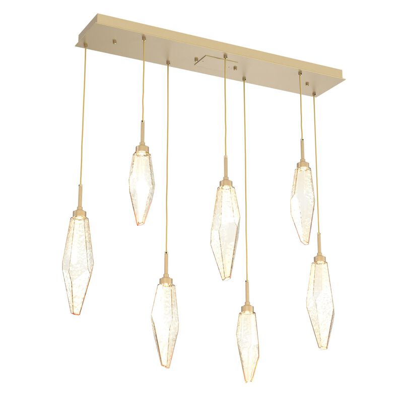 Rock Crystal 44 Inch 7 Light LED Linear Suspension Light by Hammerton Studio