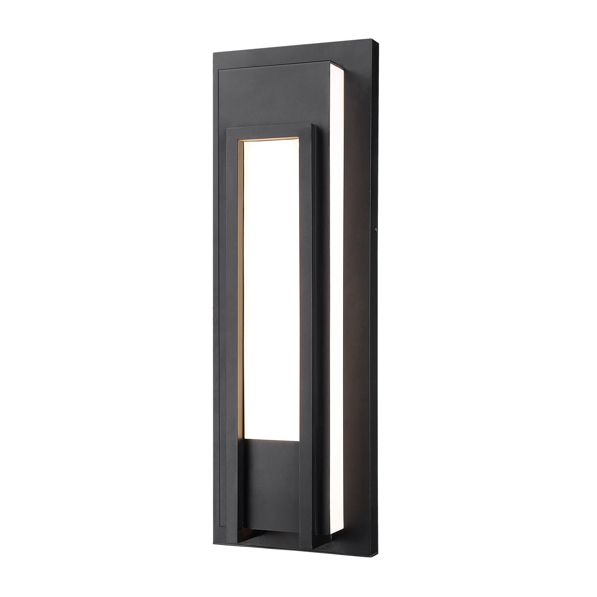 Shown in Black finish and White glass