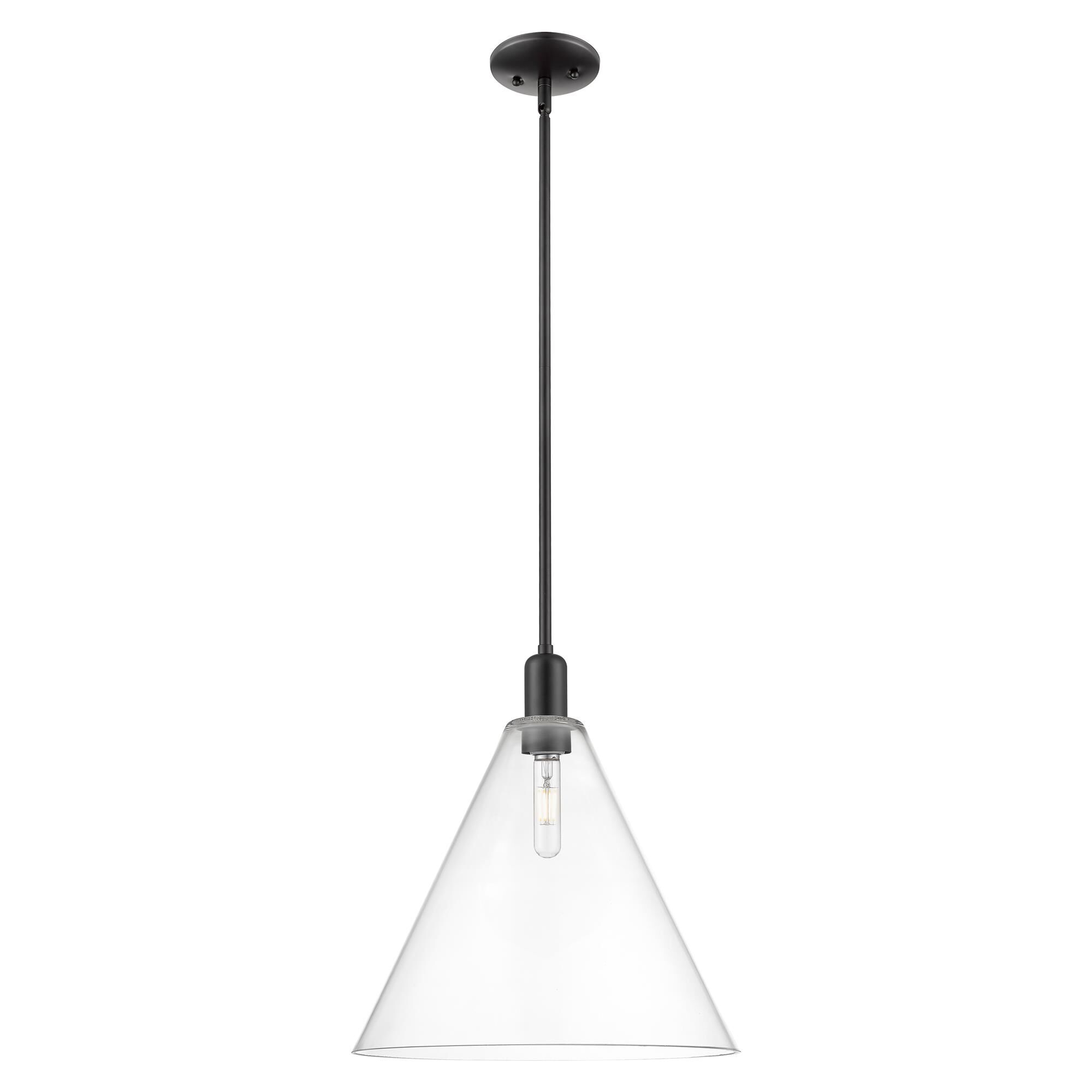 Shown in Matte Black finish and Clear glass