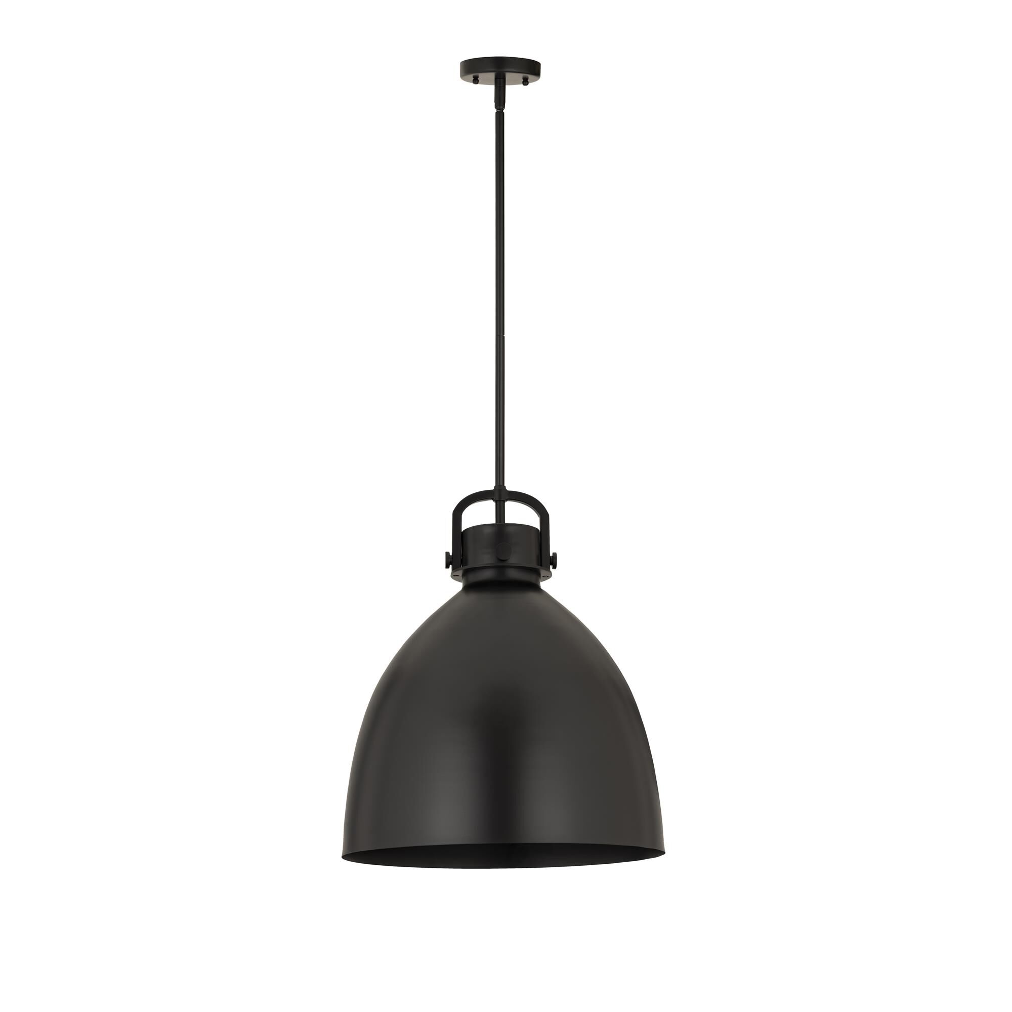 Shown in Matte Black finish and Matte Black Steel shade
