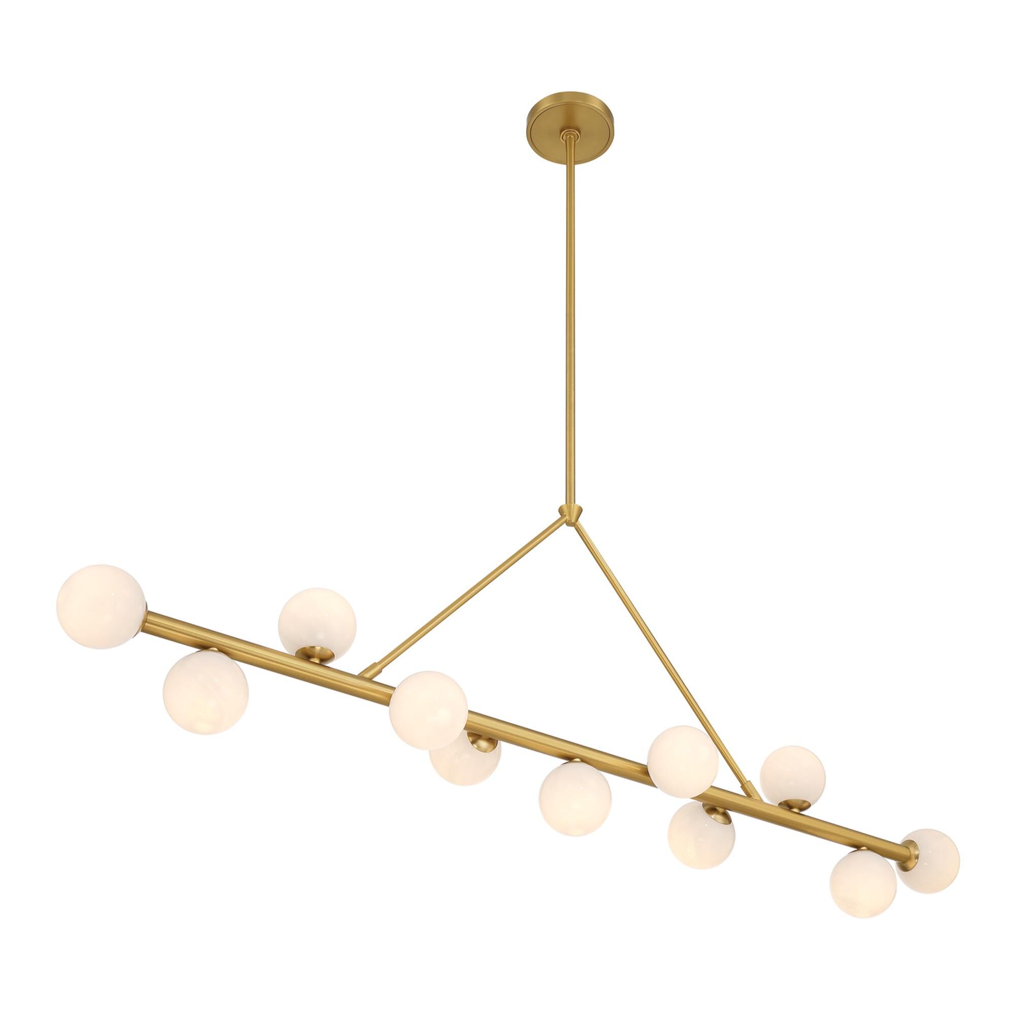 Shown in Luxe Gold finish and Strie glass and Strie Glass shade