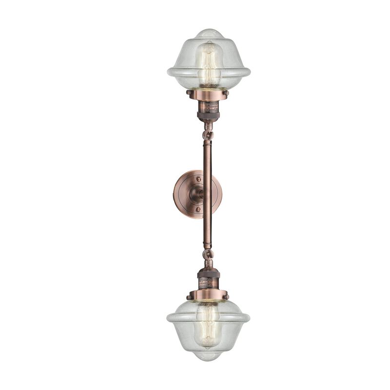 Bruno Marashlian Small Oxford 17 Inch 2 Light Bath Vanity Light by Innovations Lighting