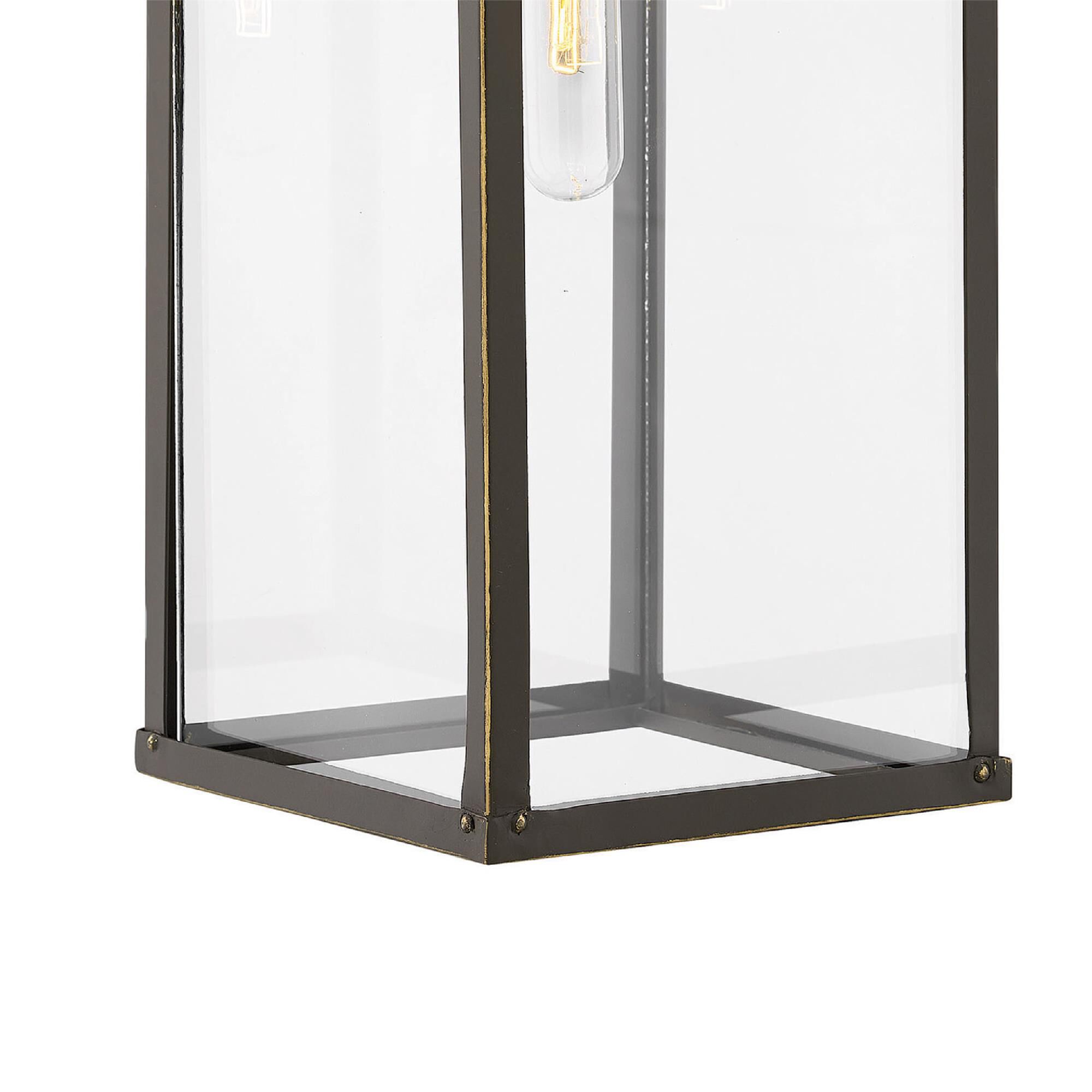 Shown in Oil Rubbed Bronze finish and Clear glass
