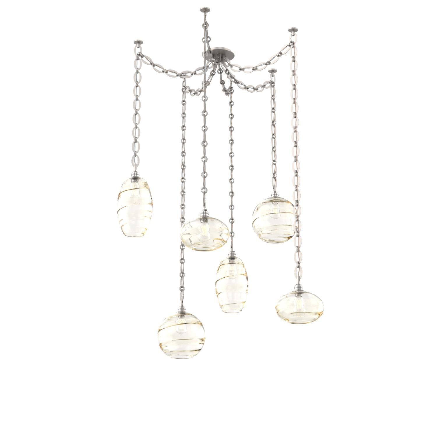 Shown in Beige Silver finish and Amber glass