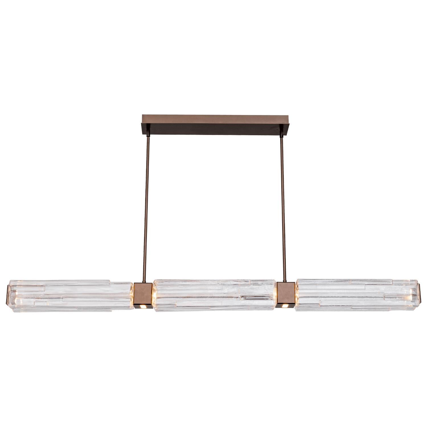 Levi Wilson Ledgestone 67 Inch 16 Light LED Linear Suspension Light by Hammerton Studio