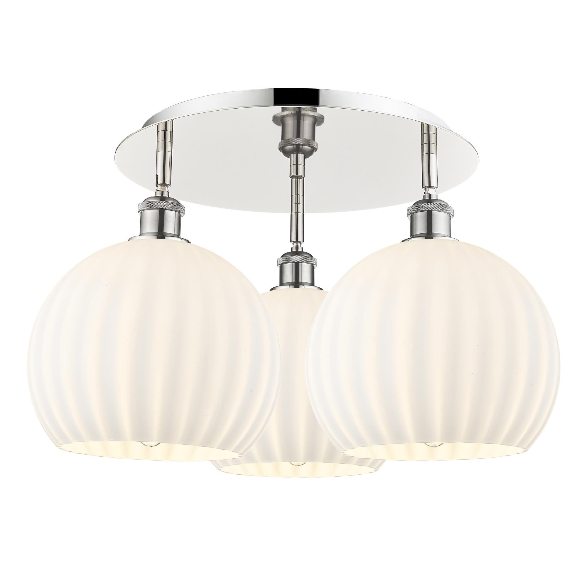 Bruno Marashlian White Venetian 22 Inch Flush Mount by Innovations Lighting