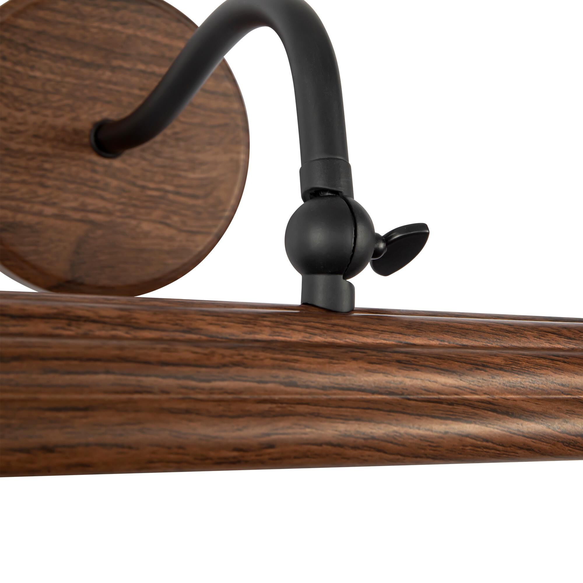 Shown in Walnut finish and Frosted Acrylic Diffuser glass and Aluminum shade