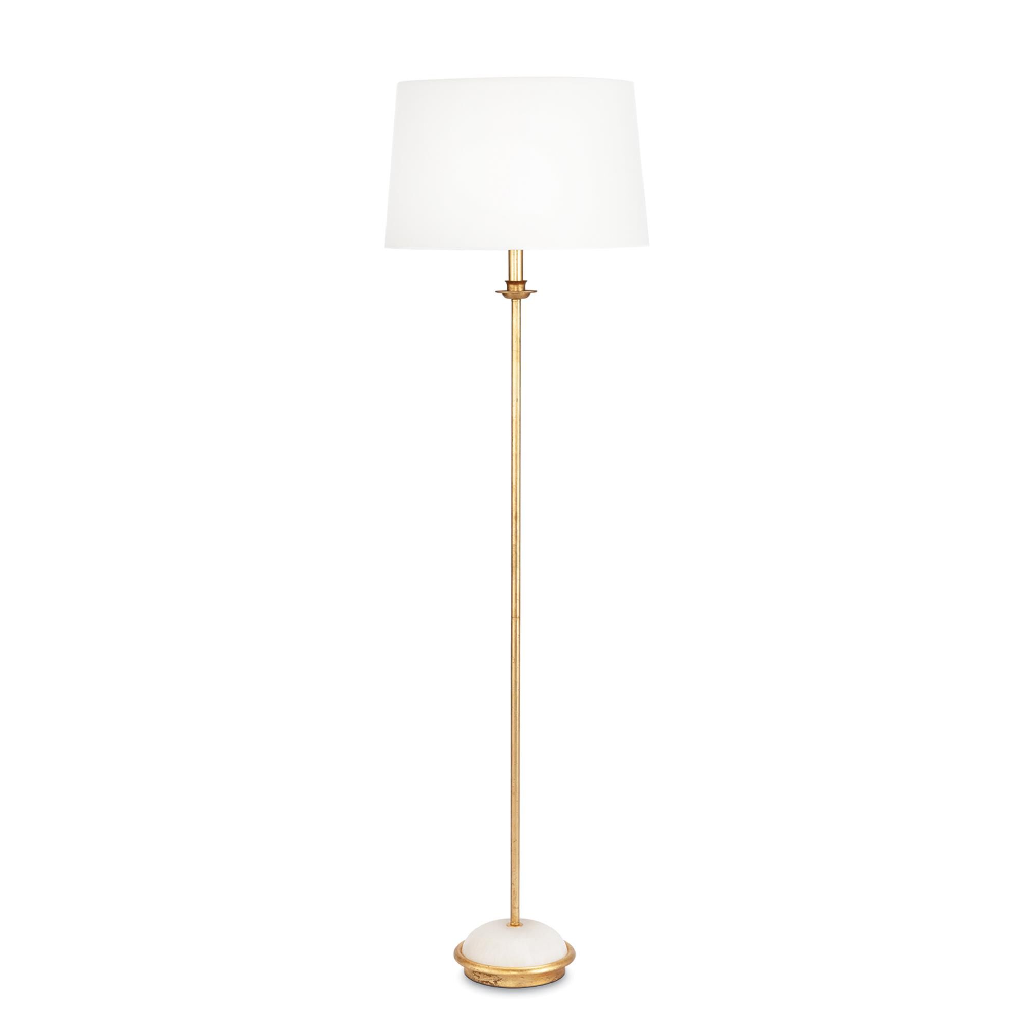 Shown in Gold Leaf finish and Linen shade