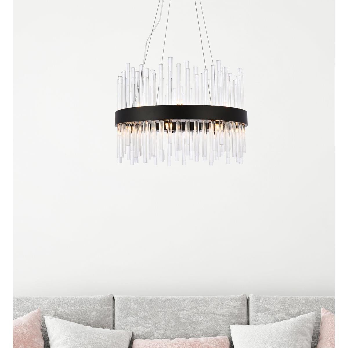 Shown in Black finish and Royal Cut Clear crystal