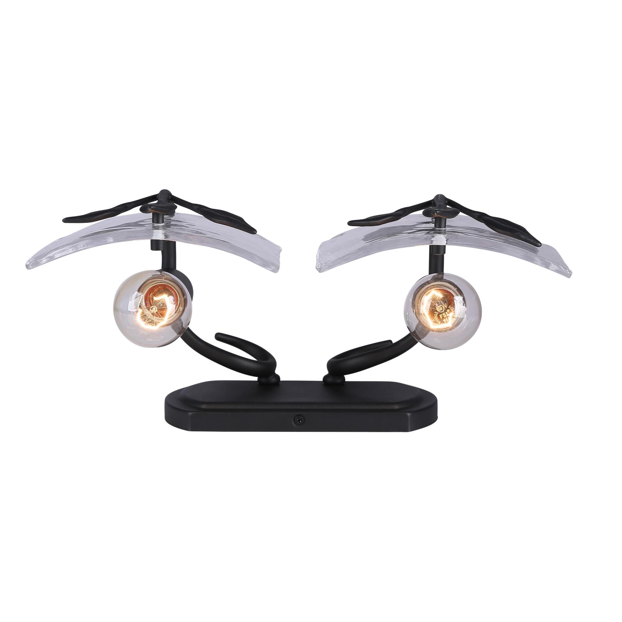 Shown in Natural Black finish and Clear glass