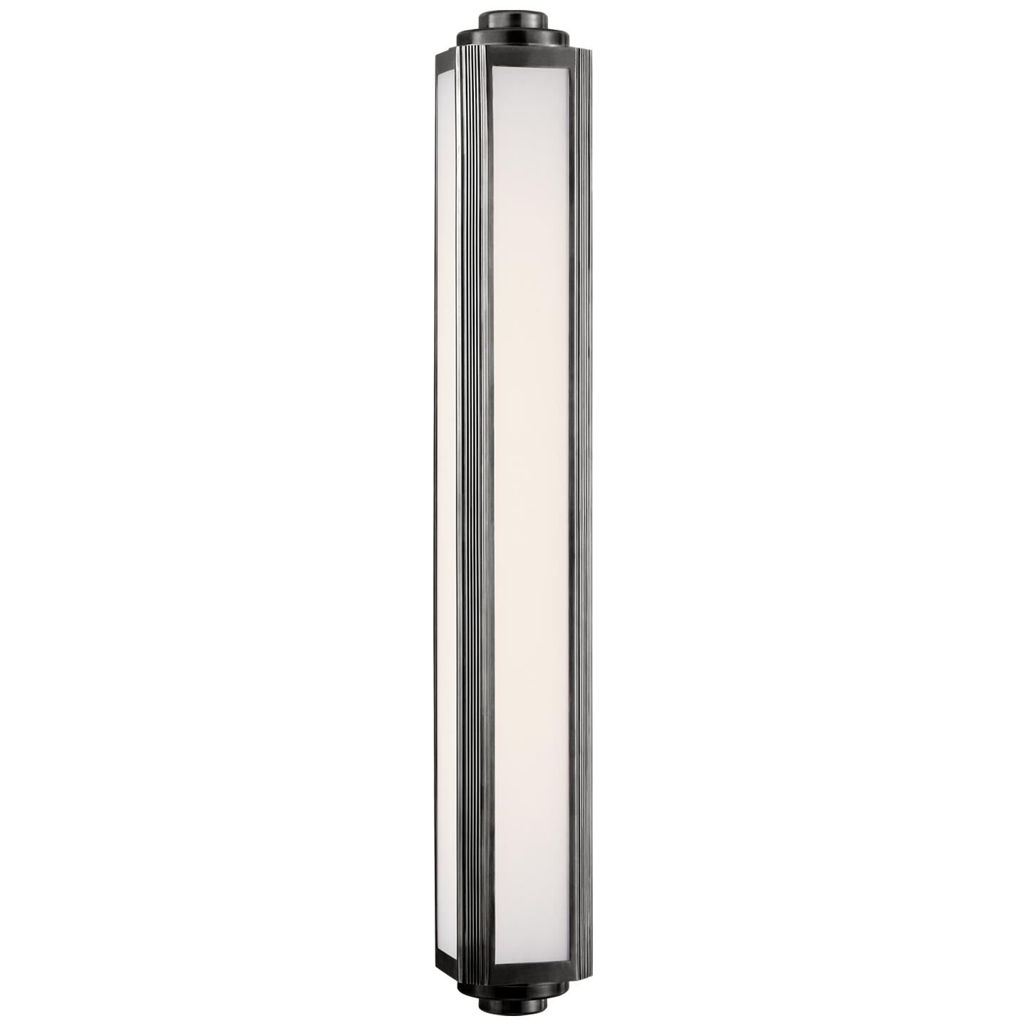 Shown in Bronze finish and White glass