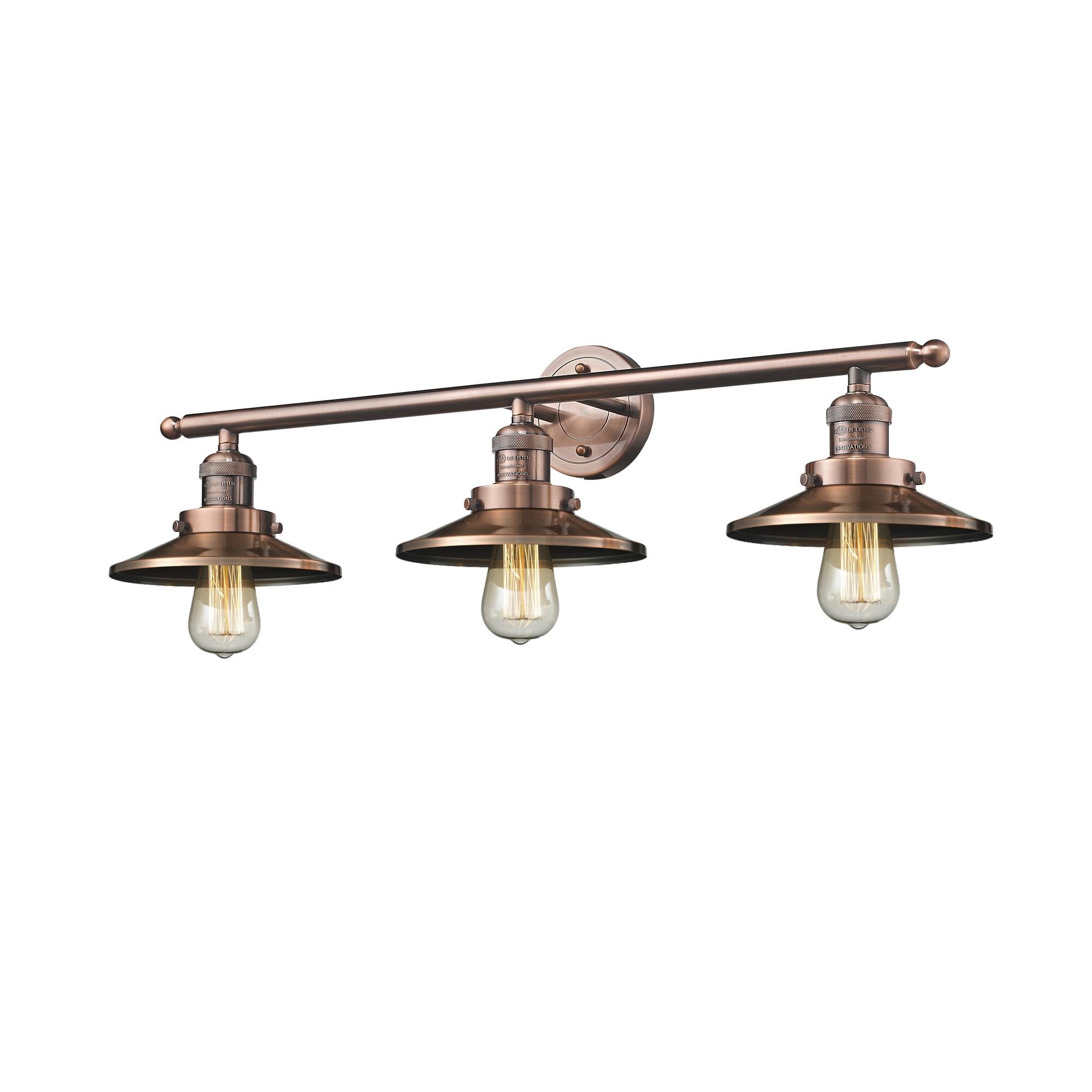 Bruno Marashlian Railroad 32 Inch 3 Light Bath Vanity Light by Innovations Lighting