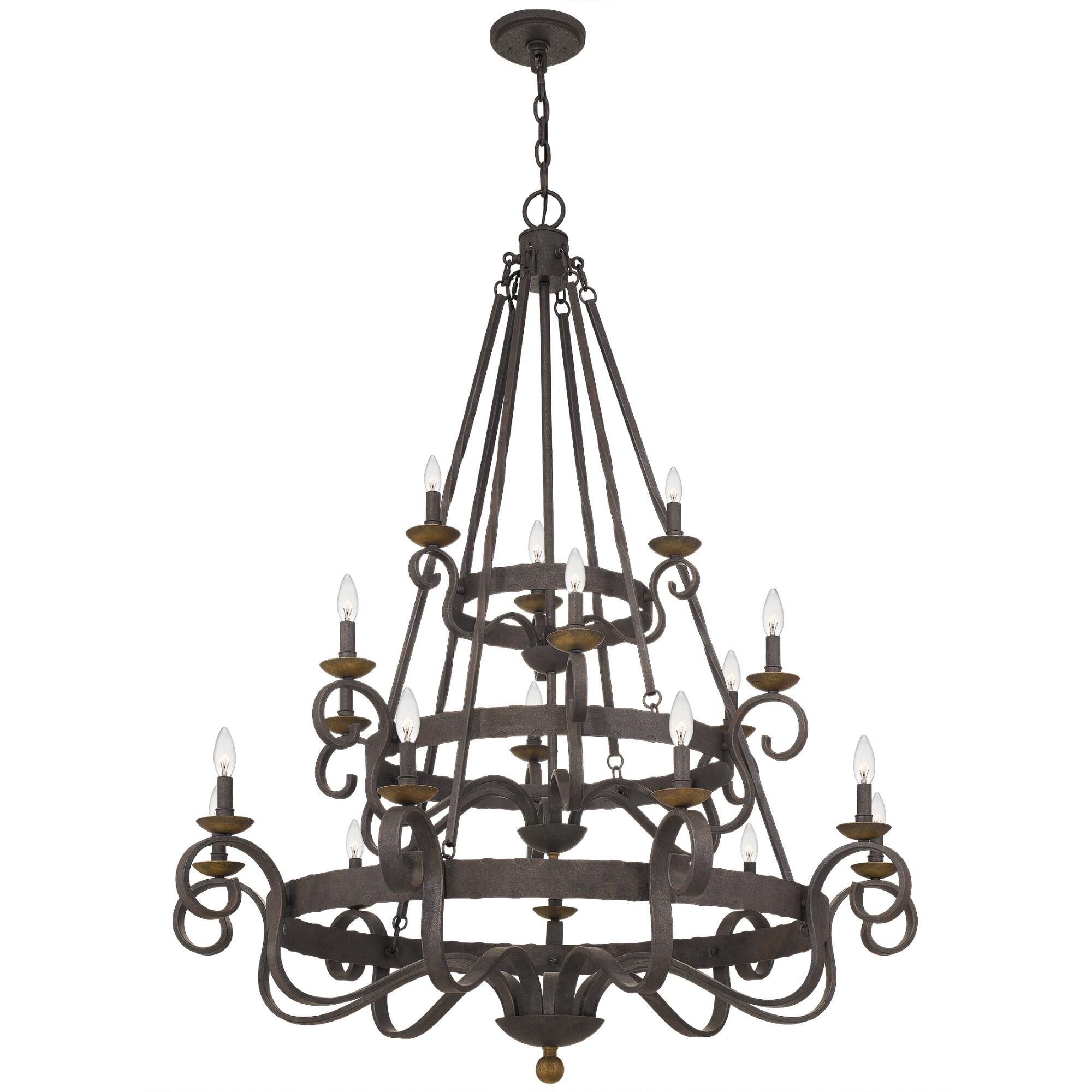 Noble 48 Inch 18 Light Chandelier by Quoizel