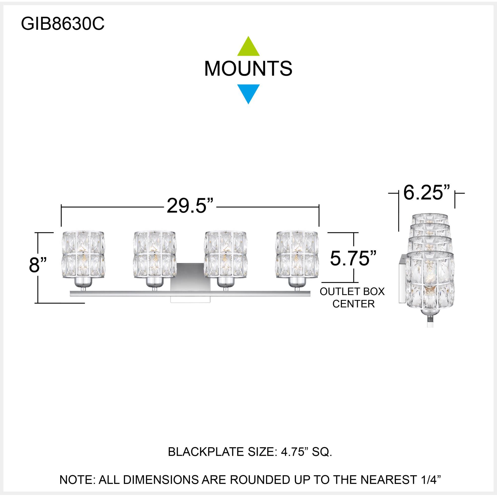 Gibson 29 Inch 4 Light Bath Vanity Light by Quoizel