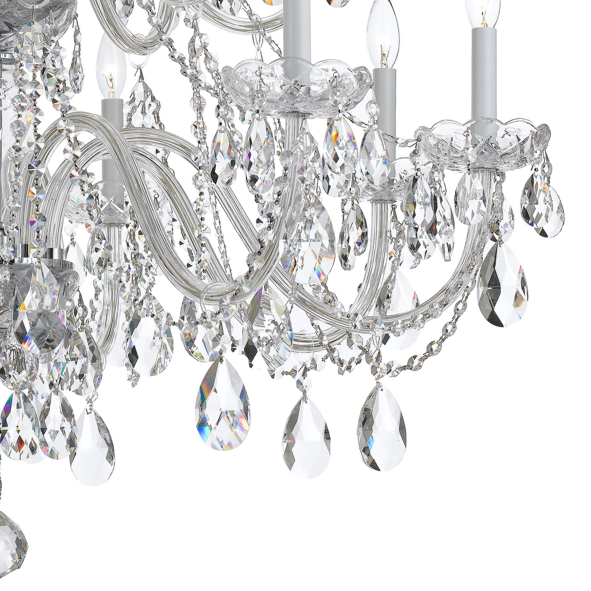 Shown in Polished Chrome finish and Clear Swarovski Strass crystal