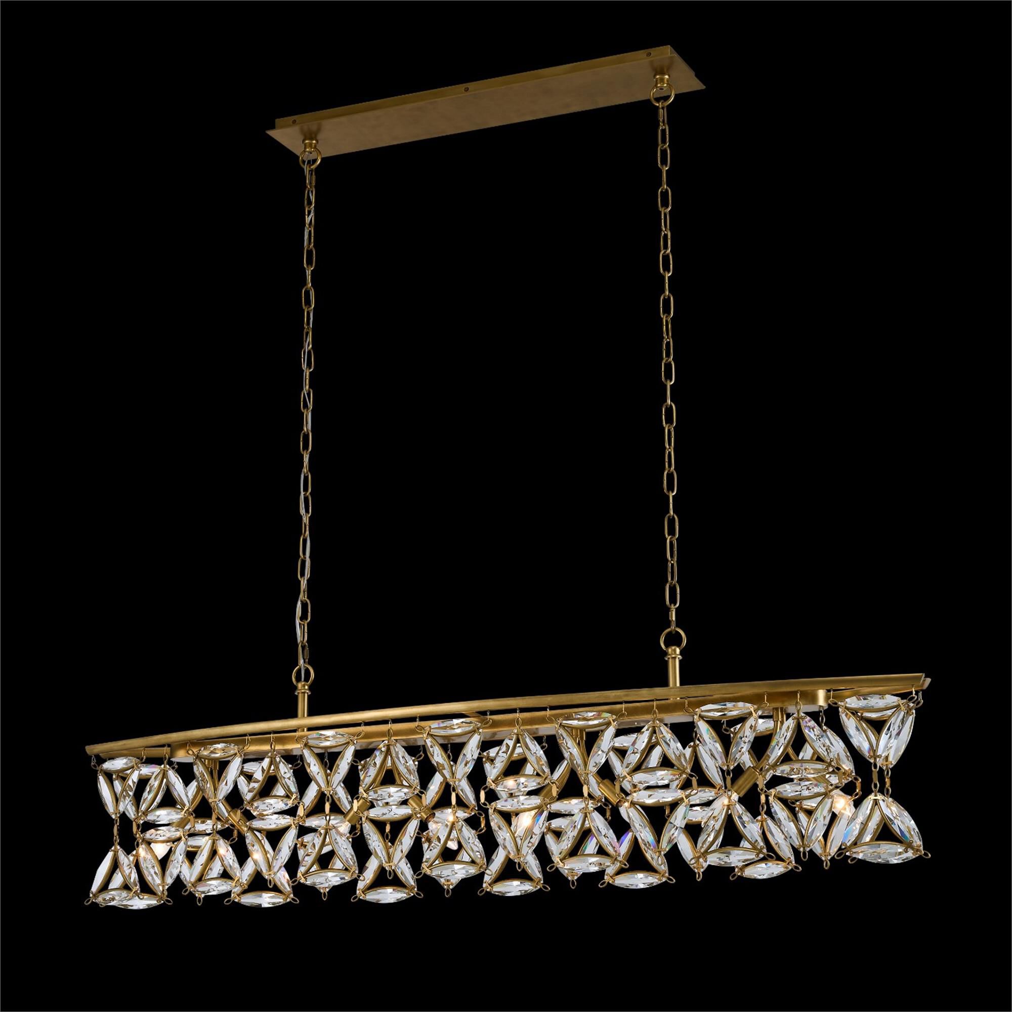 Shown in True Brass finish and Firenze Clear crystal and 0 shade