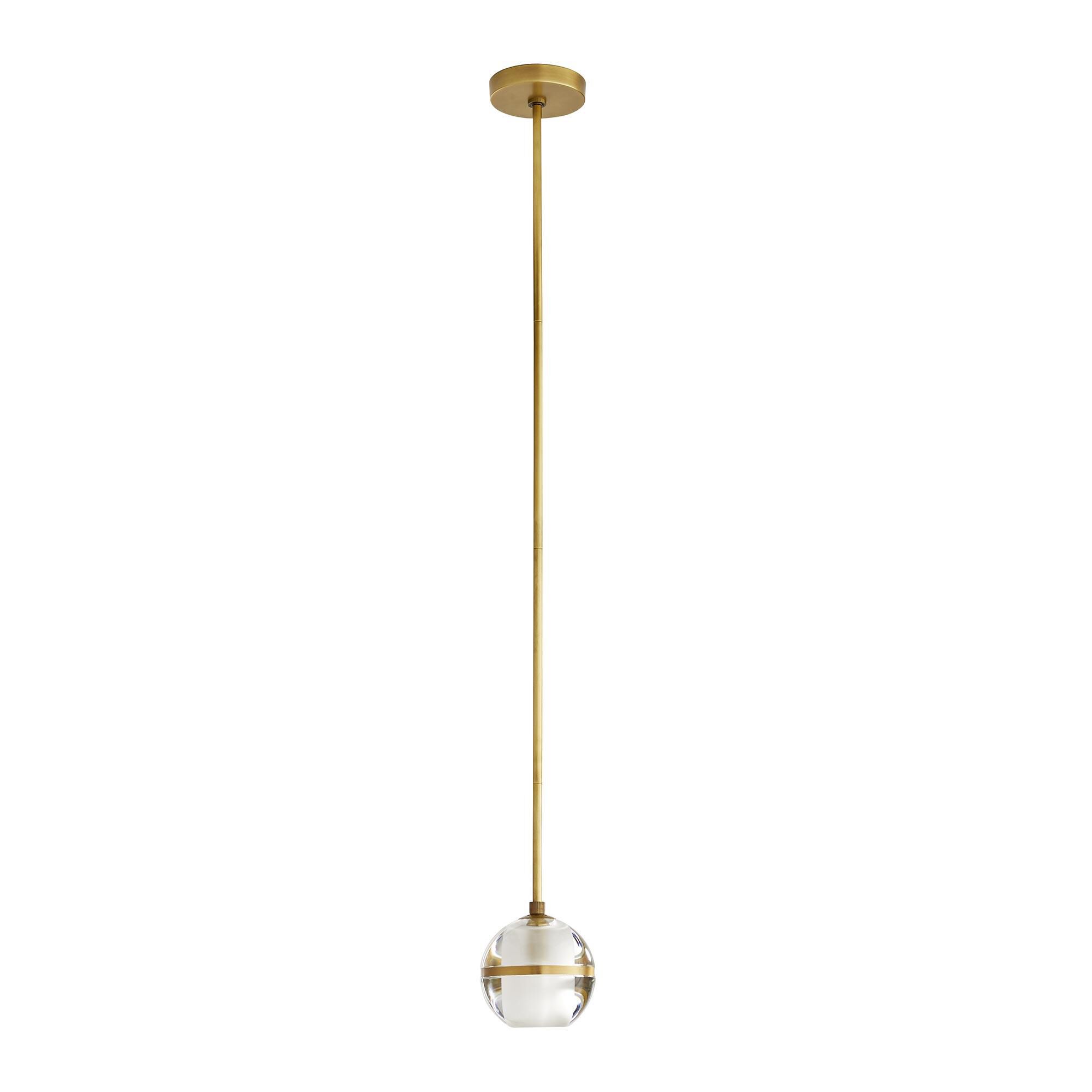Shown in Antique Brass finish and Clear glass