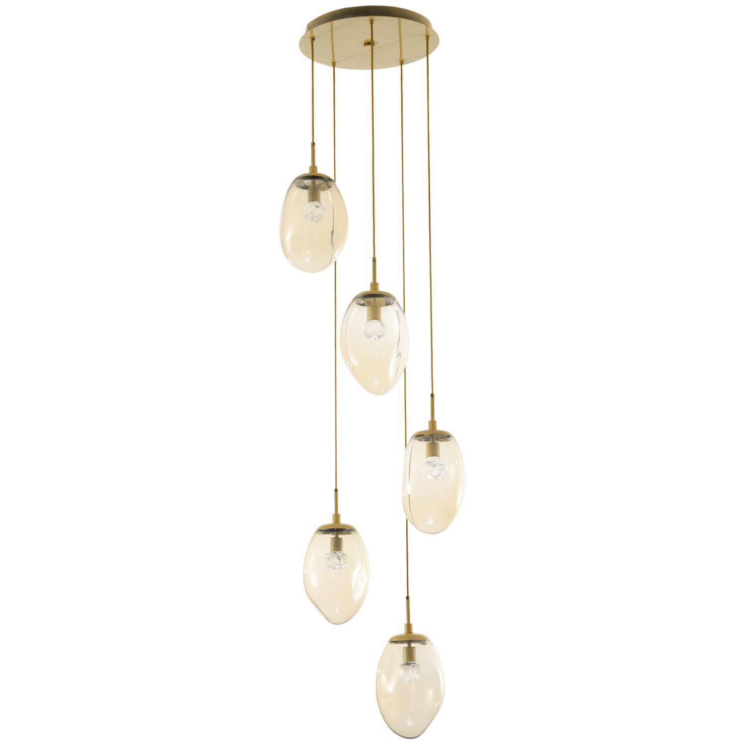 Levi Wilson Nebula 24 Inch 5 Light Multi Light Pendant by Hammerton Studio