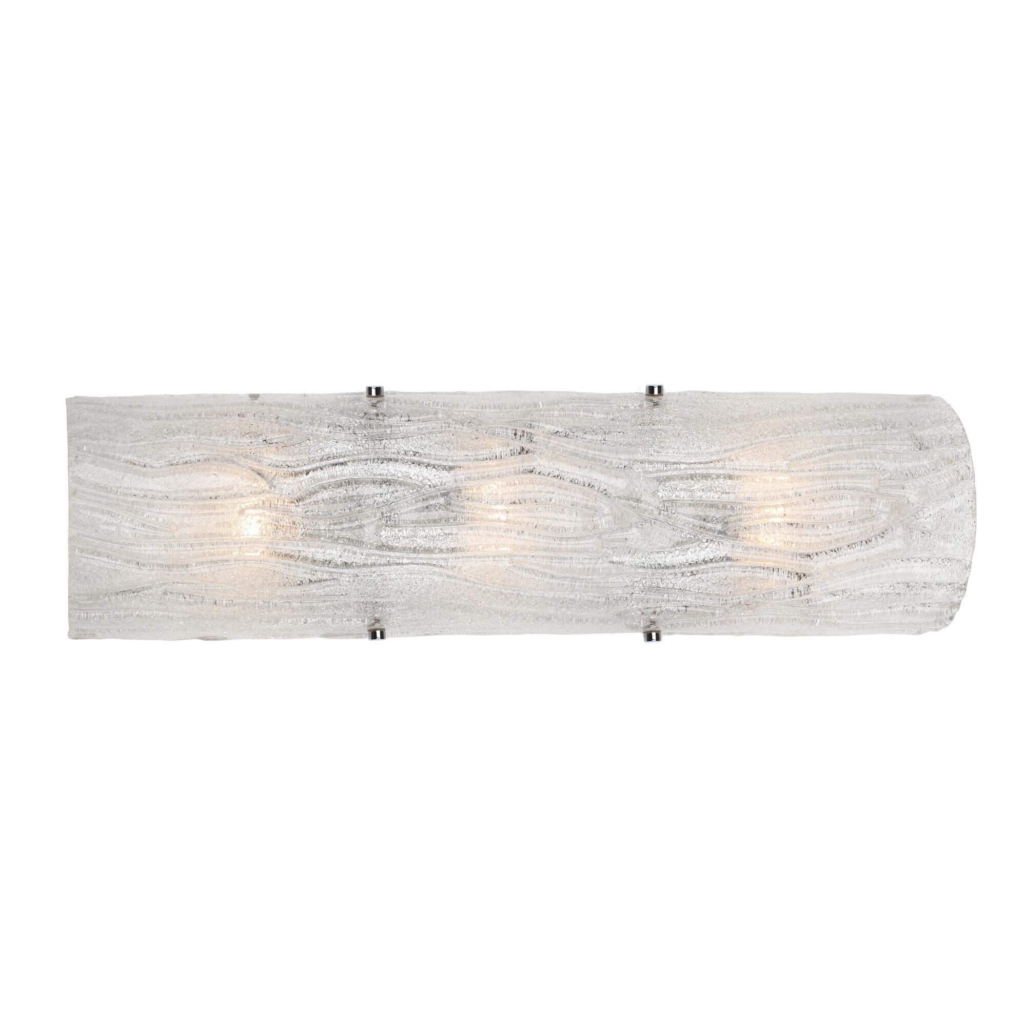 Shown in Chrome finish and Bright Ice glass