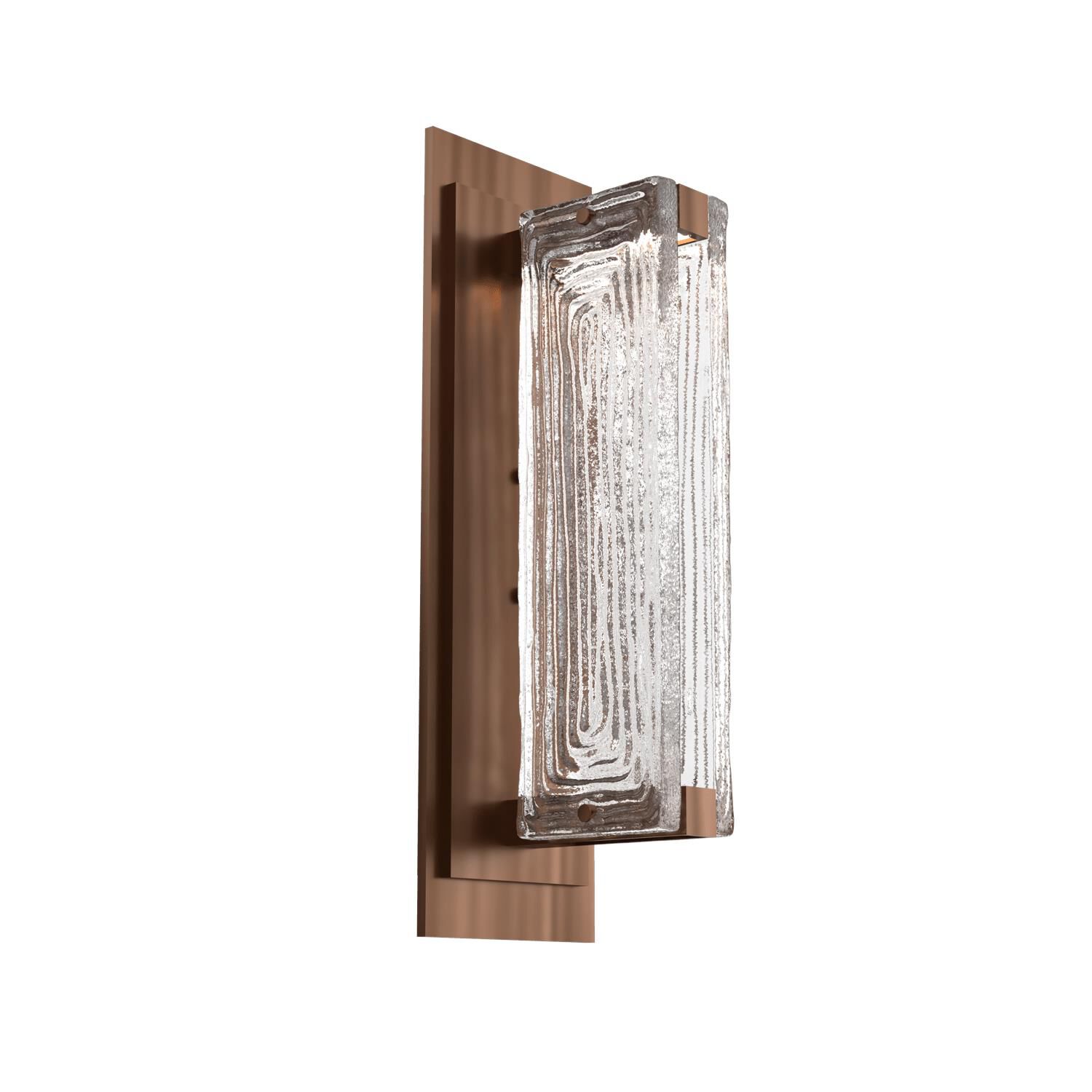 Shown in Oil Rubbed Bronze finish and Linea Cast glass