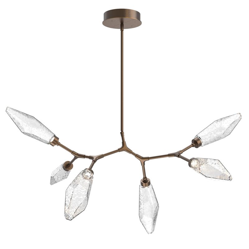 Rock Crystal Linear Suspension Light by Hammerton Studio