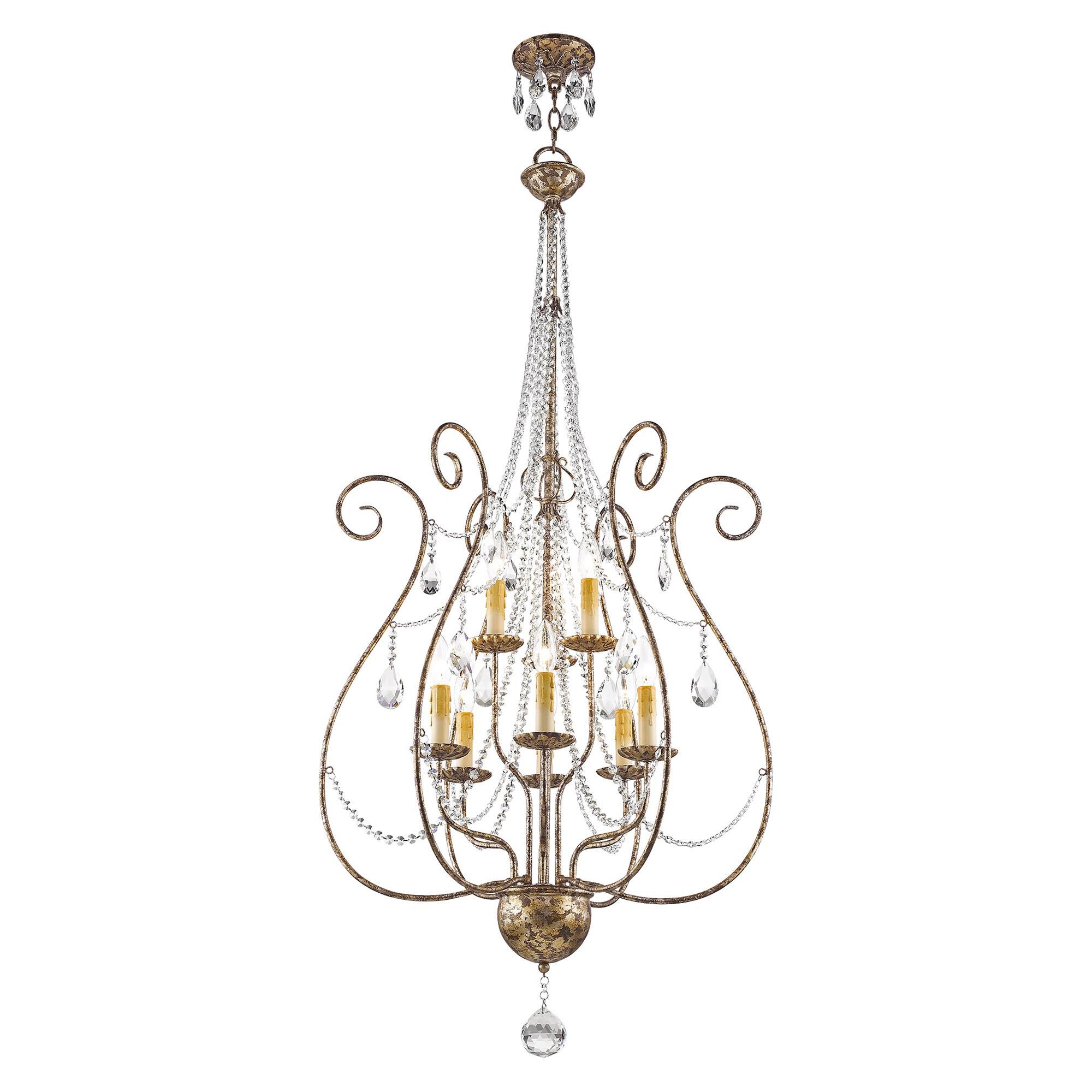 Isabella 24 Inch 9 Light Chandelier by Livex Lighting