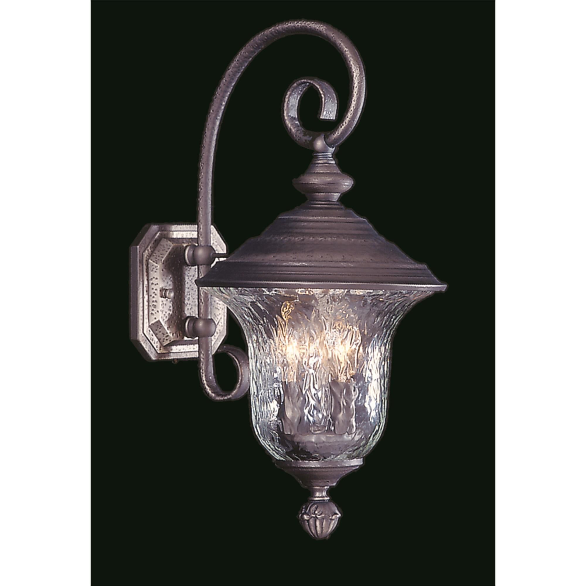 Shown with Rain glass and Clear Mottled Glass shade