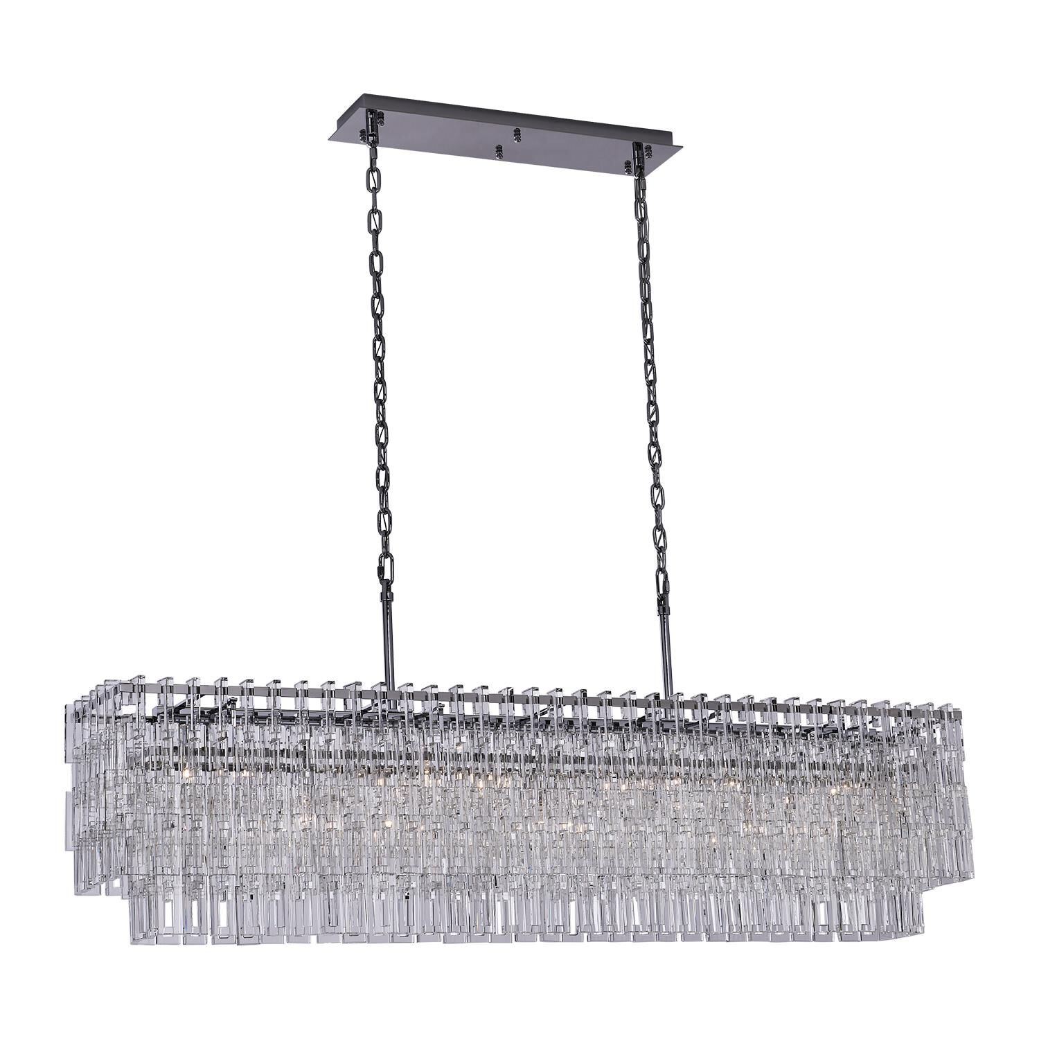 Shown in Chrome finish and Firenze Clear crystal