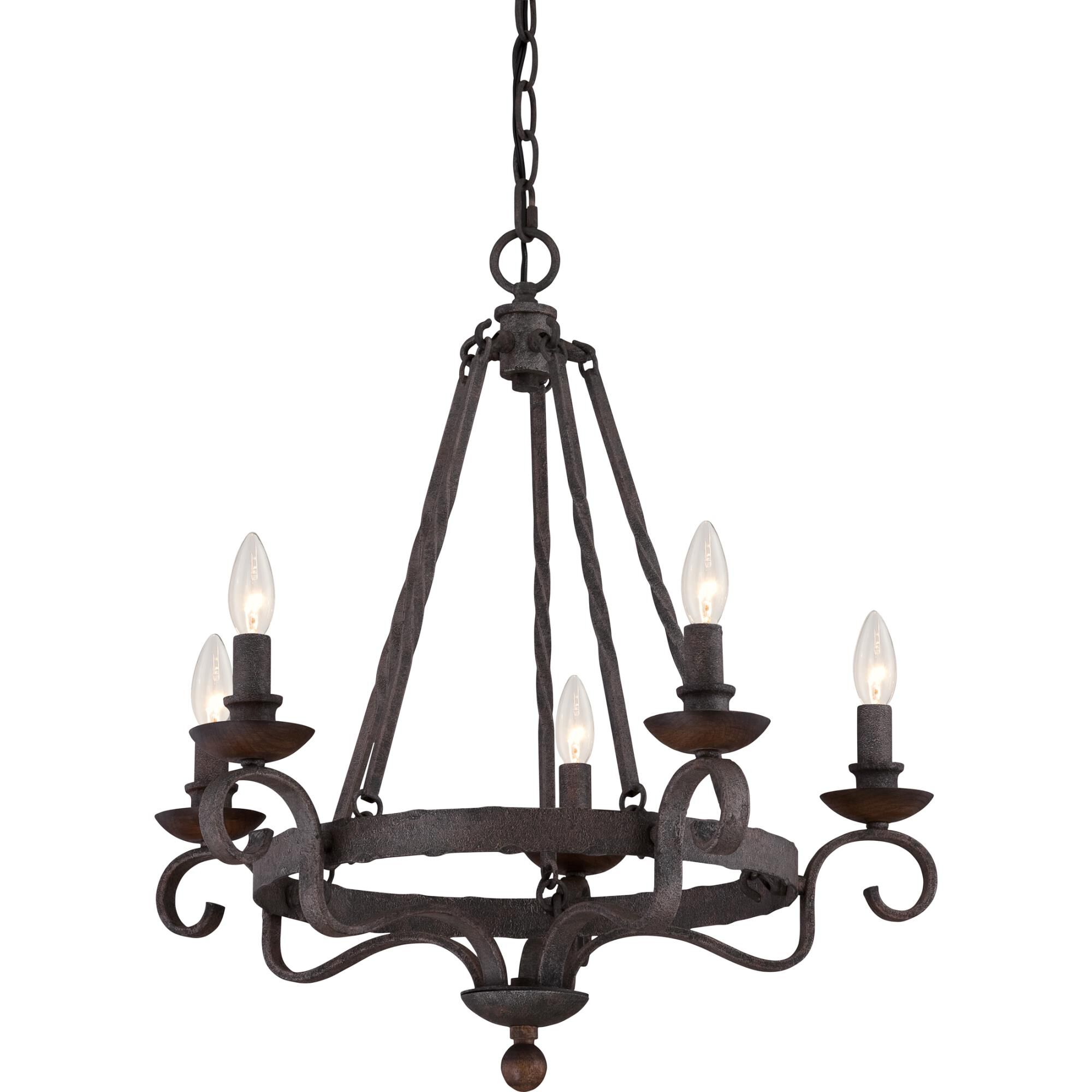 Noble 24 Inch 5 Light Chandelier by Quoizel