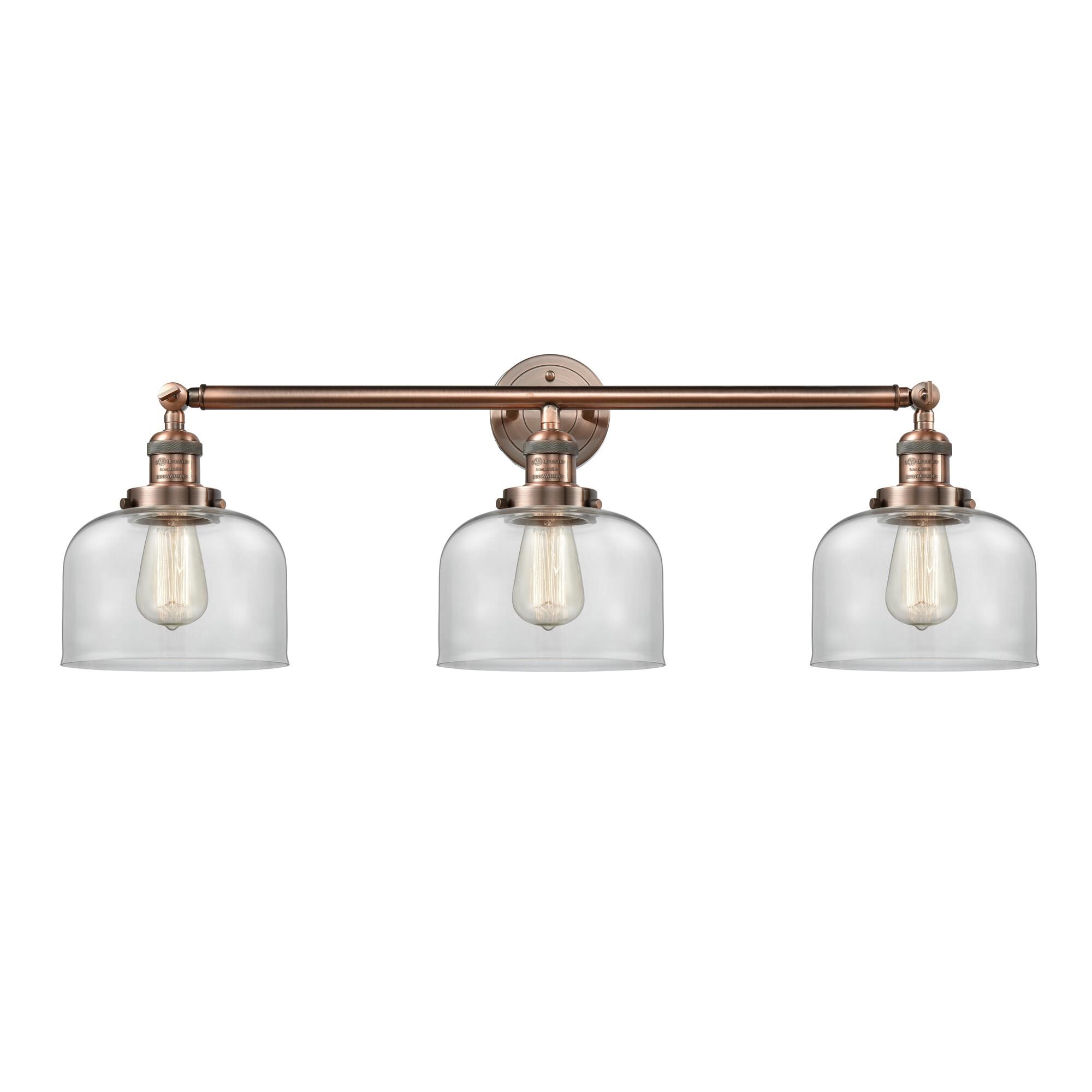 Shown in Antique Copper finish and Clear glass